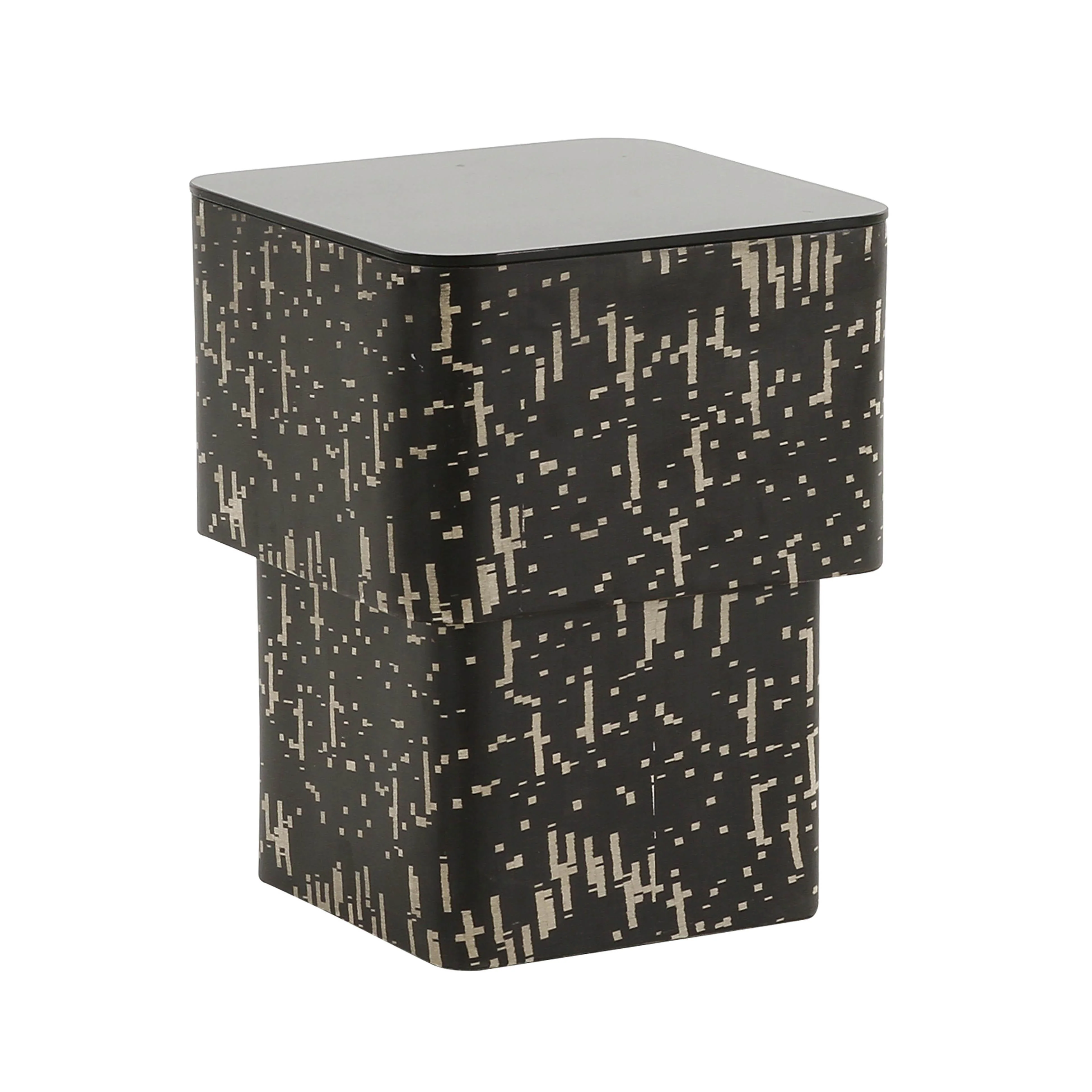 Faye Black Glass Side Table - Remutear
