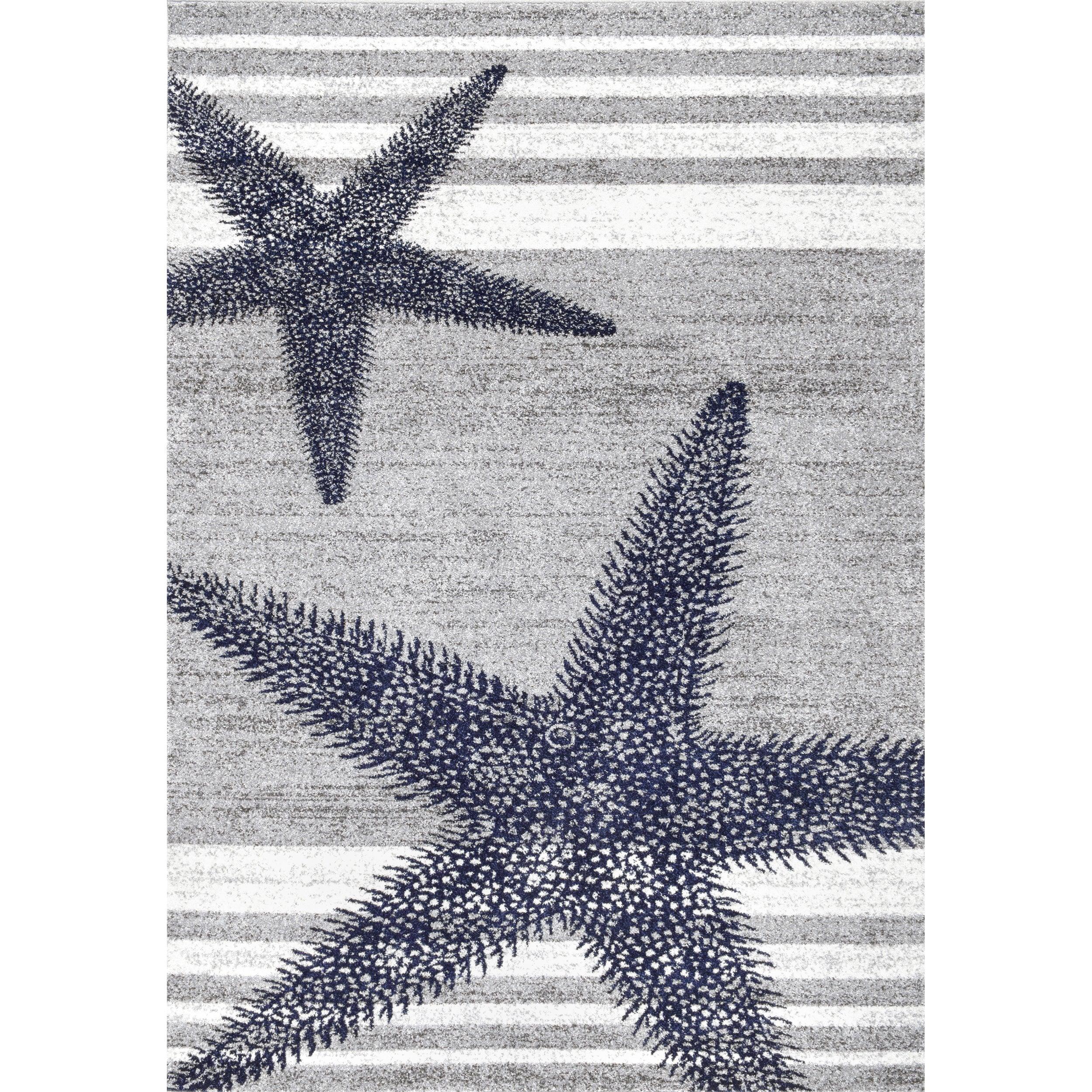 Thomas Paul Starfish and Striped Area Rug - Remutear