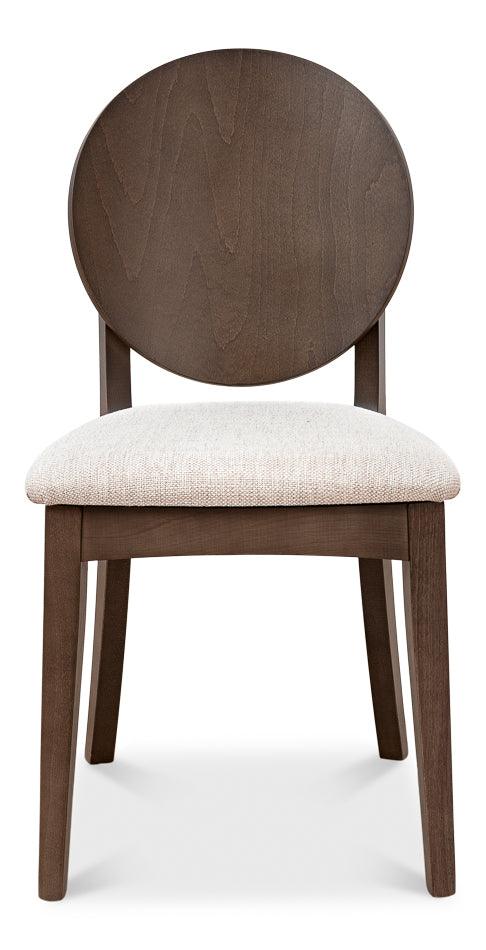Round Back Side Chair - Driftwood Oatmeal - Set of 2 - Remutear