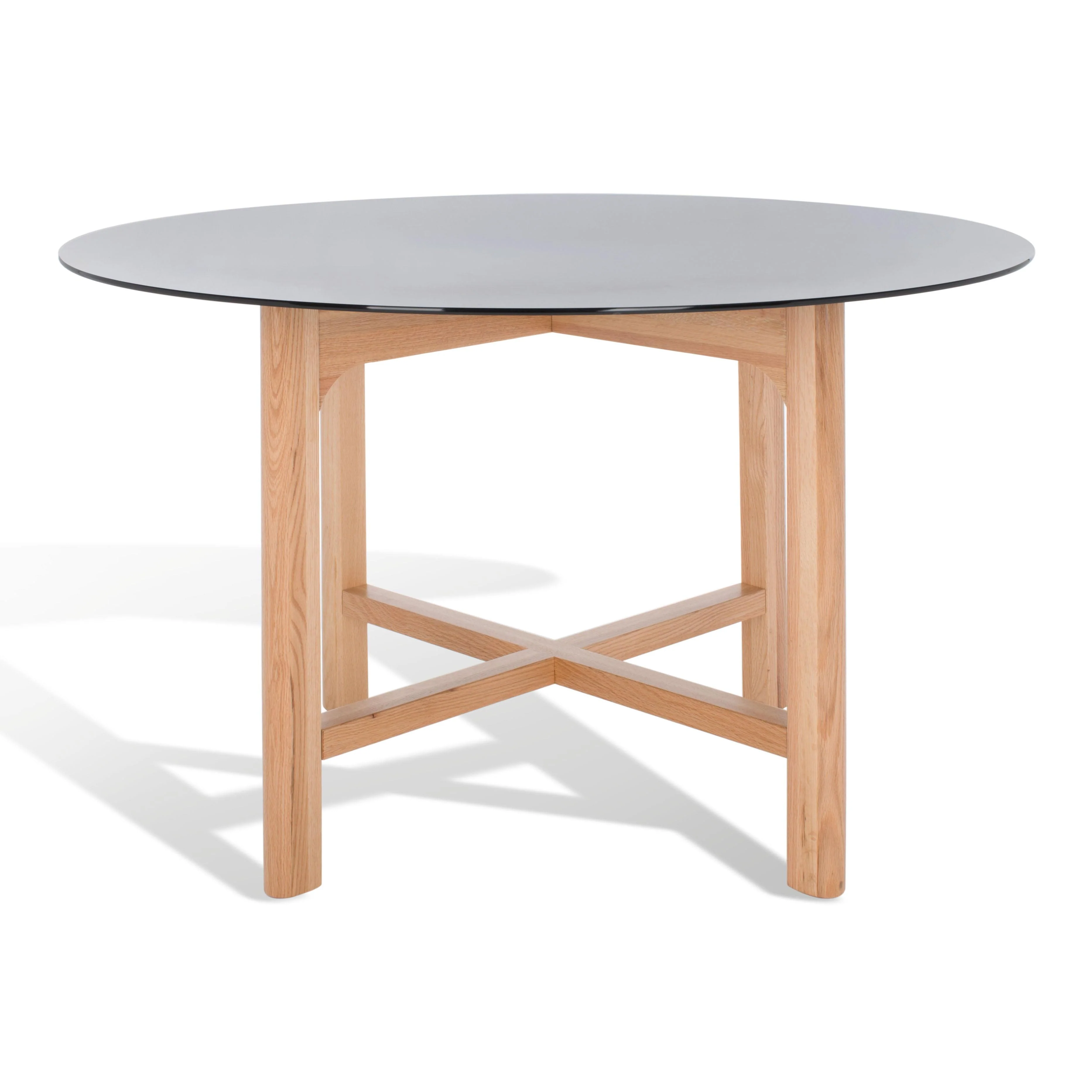 RUTHANNE ROUND GLASS DINING TABLE - Remutear