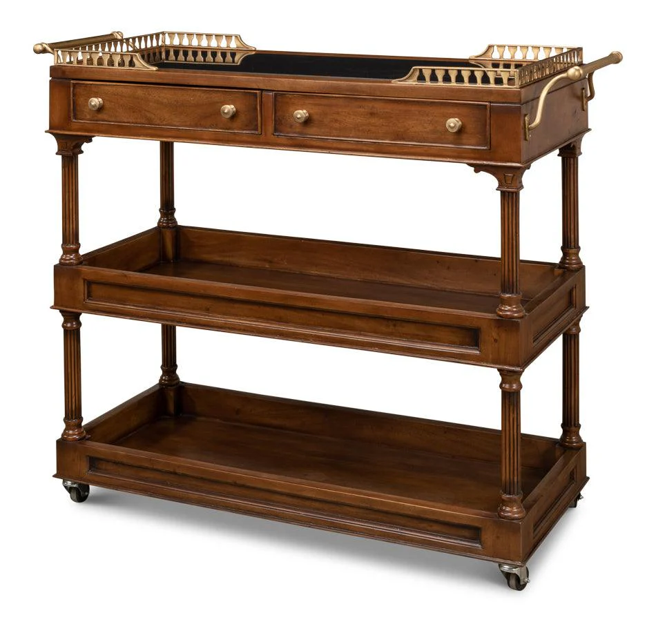 Capital Serving Cart - Fruitwood Finish - Remutear