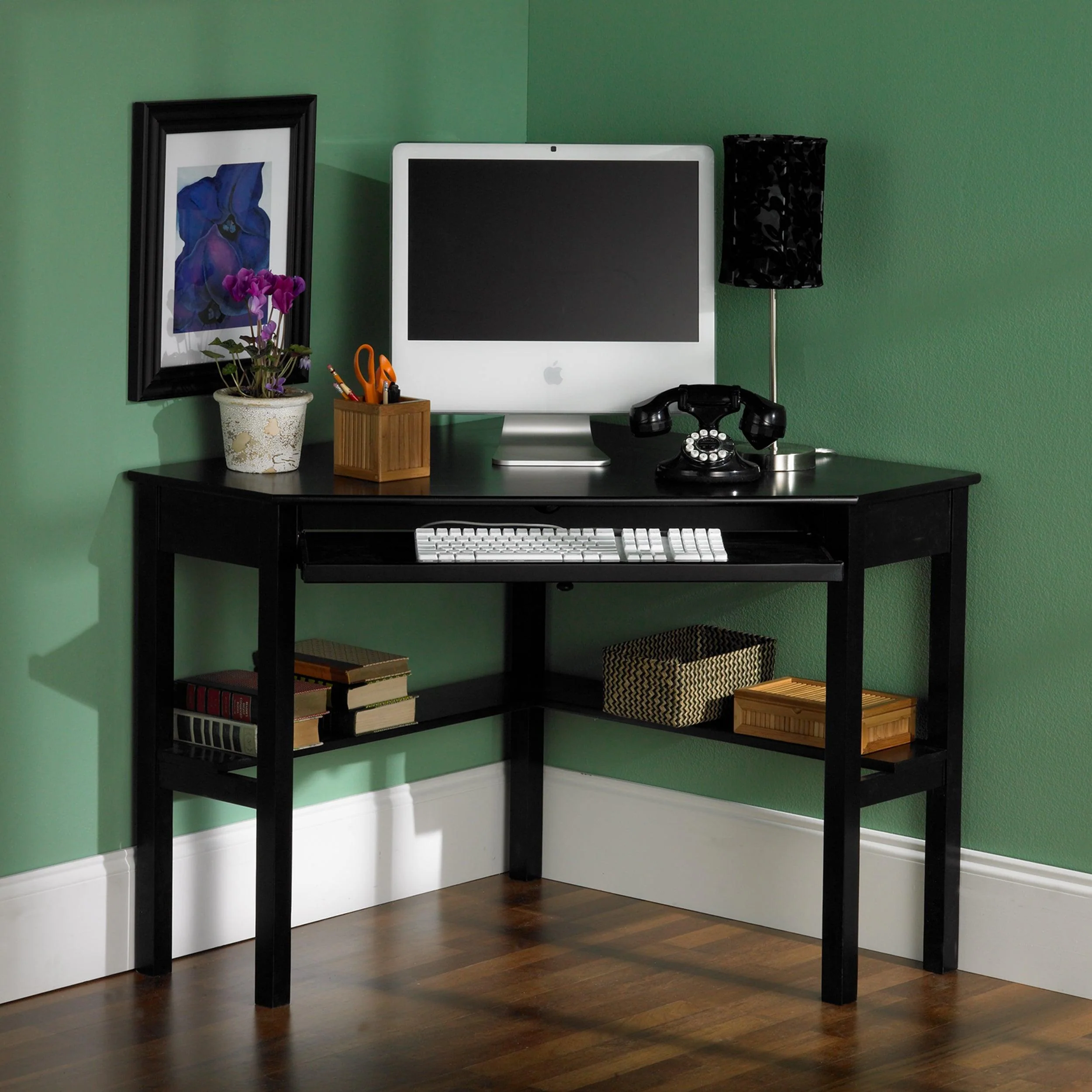 Wardboro Corner Computer Desk - Black - Remutear
