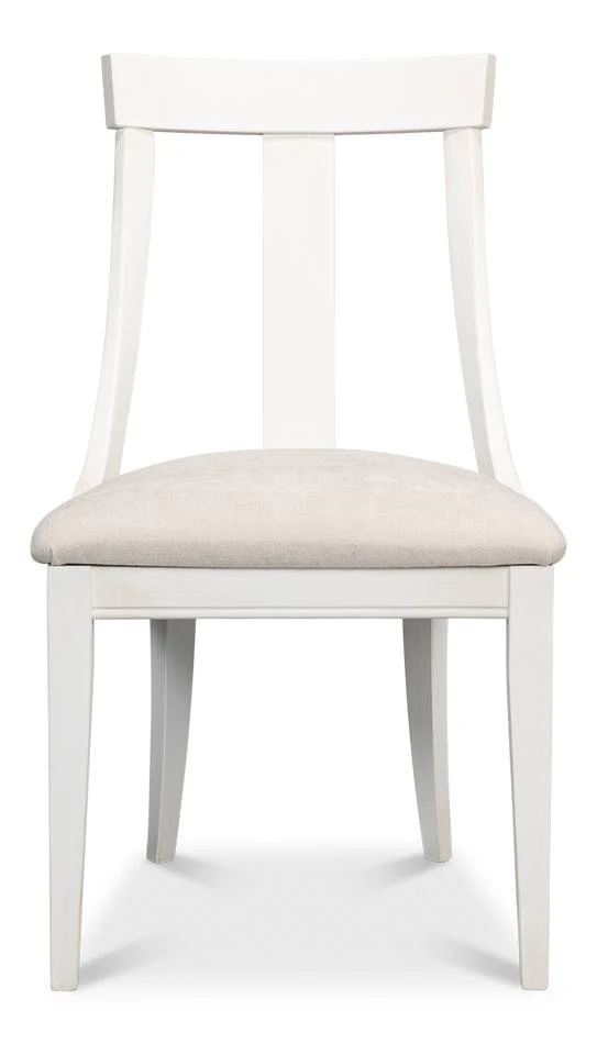 Deco Side Chair Cortina White Taupe - Set of 2 - Remutear