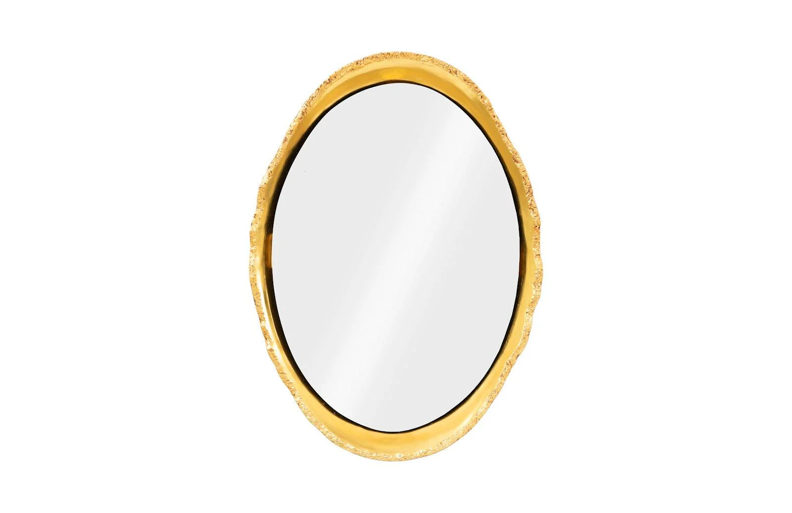 Broken Egg Mirror, White and Gold Leaf - Remutear