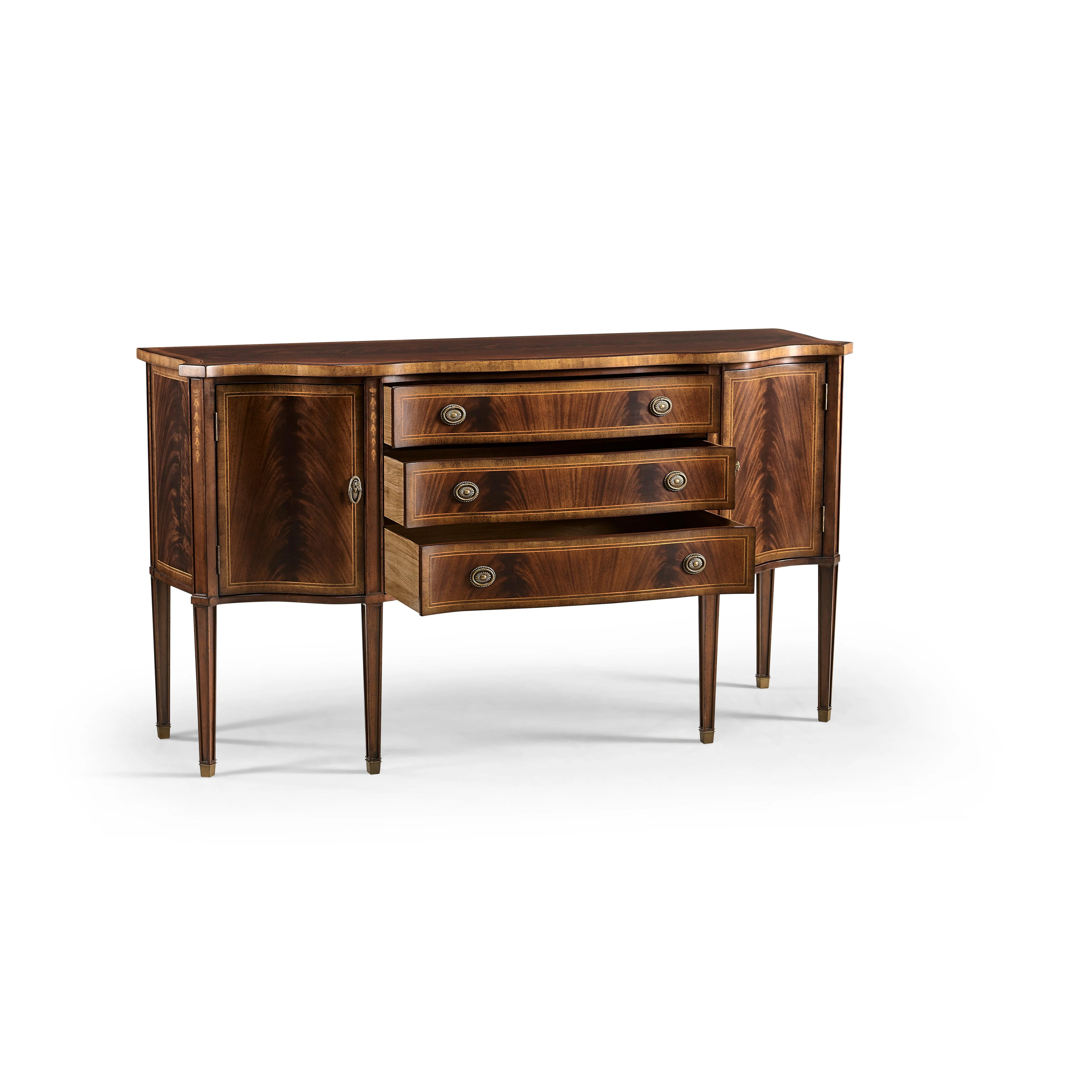 Windsor Mahogany Credenza With Curved Doors - Remutear