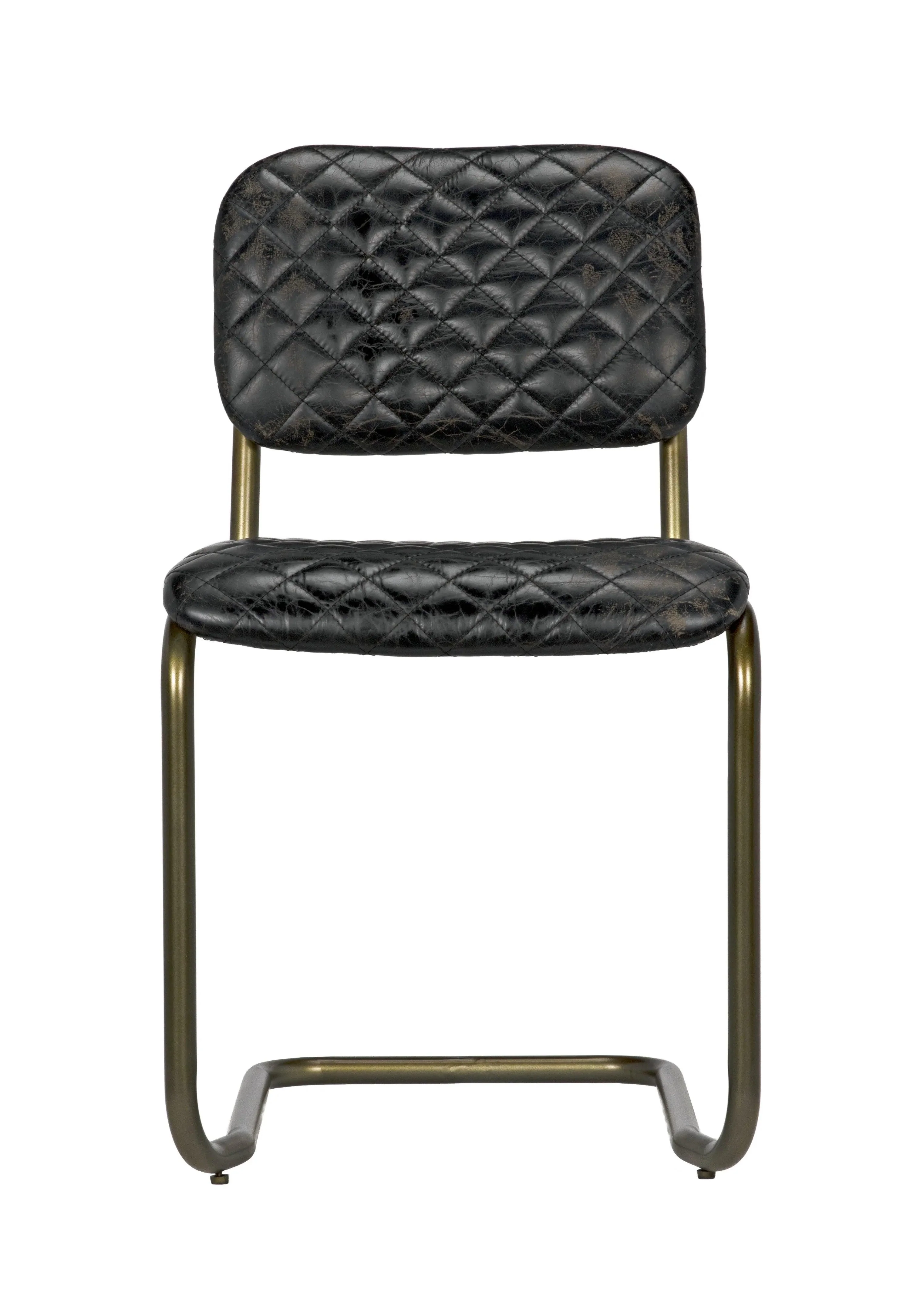 0037 Dining Chair, Steel and Leather - Remutear