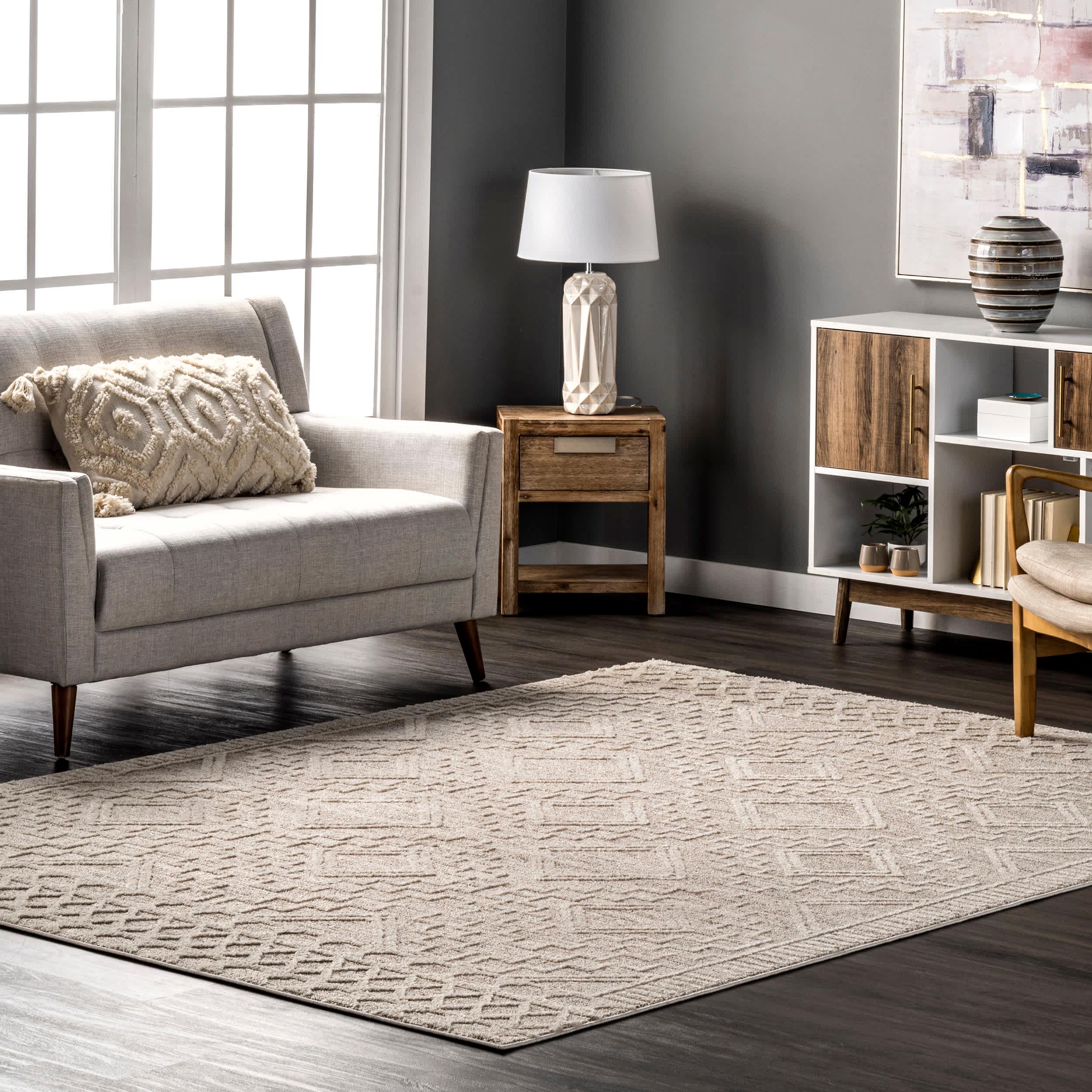 Cameron High Low Textured Moroccan Area Rug - Remutear