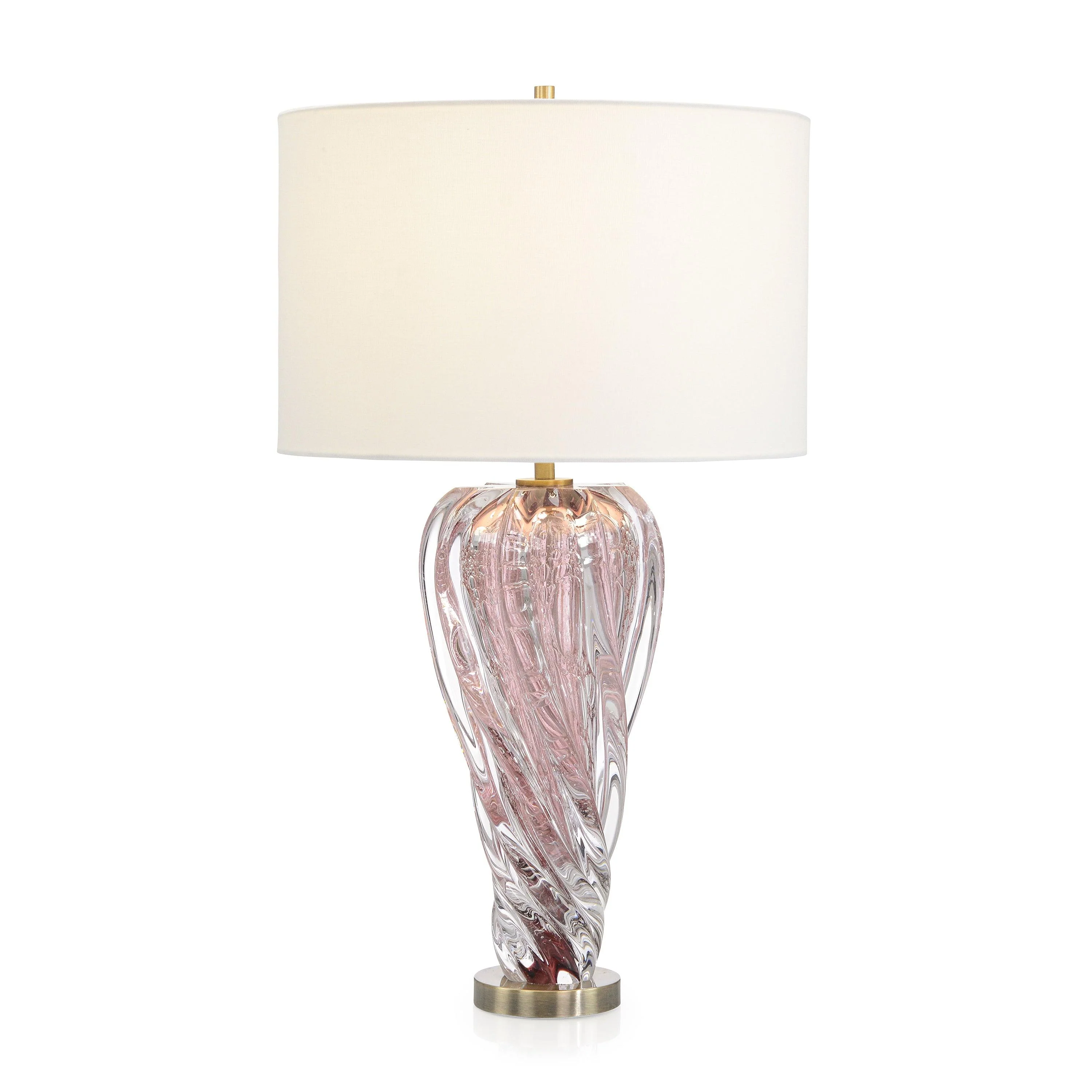 Rose Pink Art Glass Table Lamp - Remutear