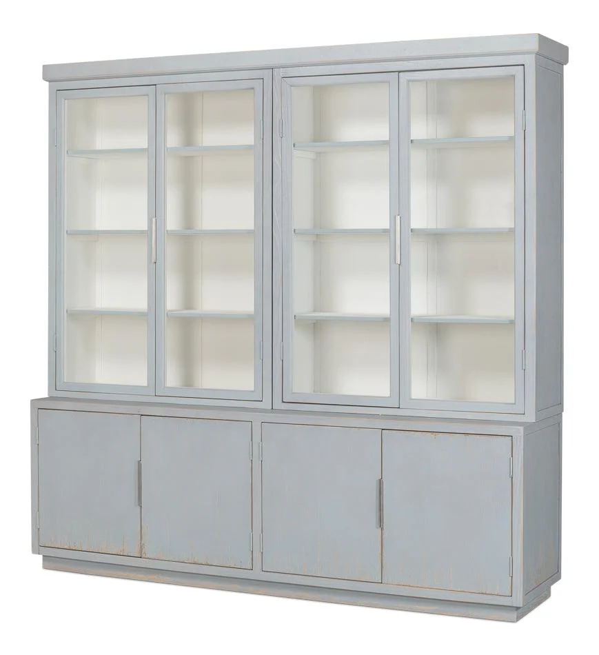 Maldives 4 Door Bookcase - Eros Blue - Remutear