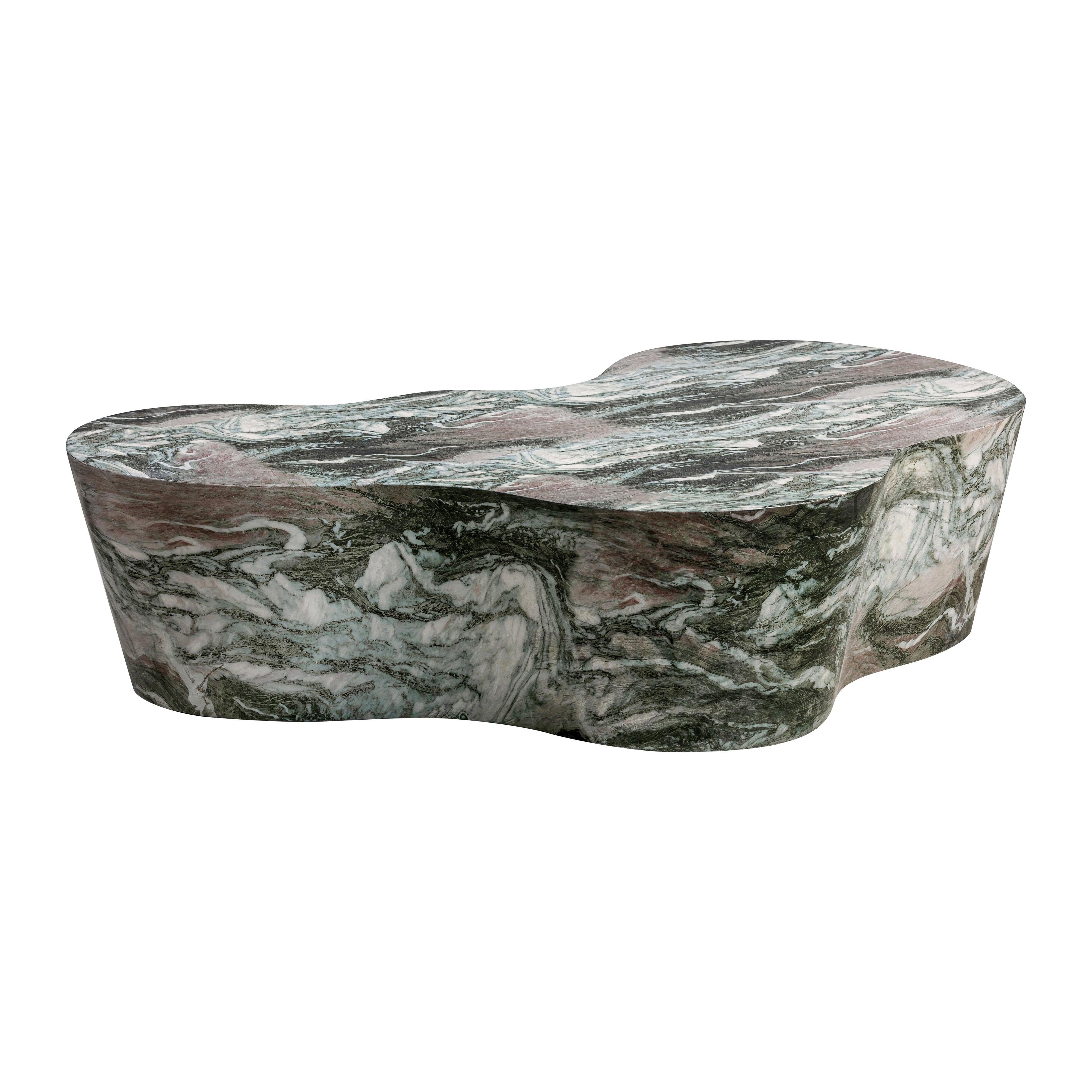 Slab Grey/Blush Faux Marble Coffee Table - Remutear