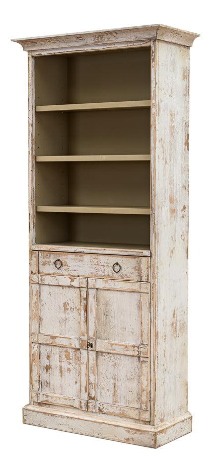 Bookcase With Doors - Disrupted White - Remutear