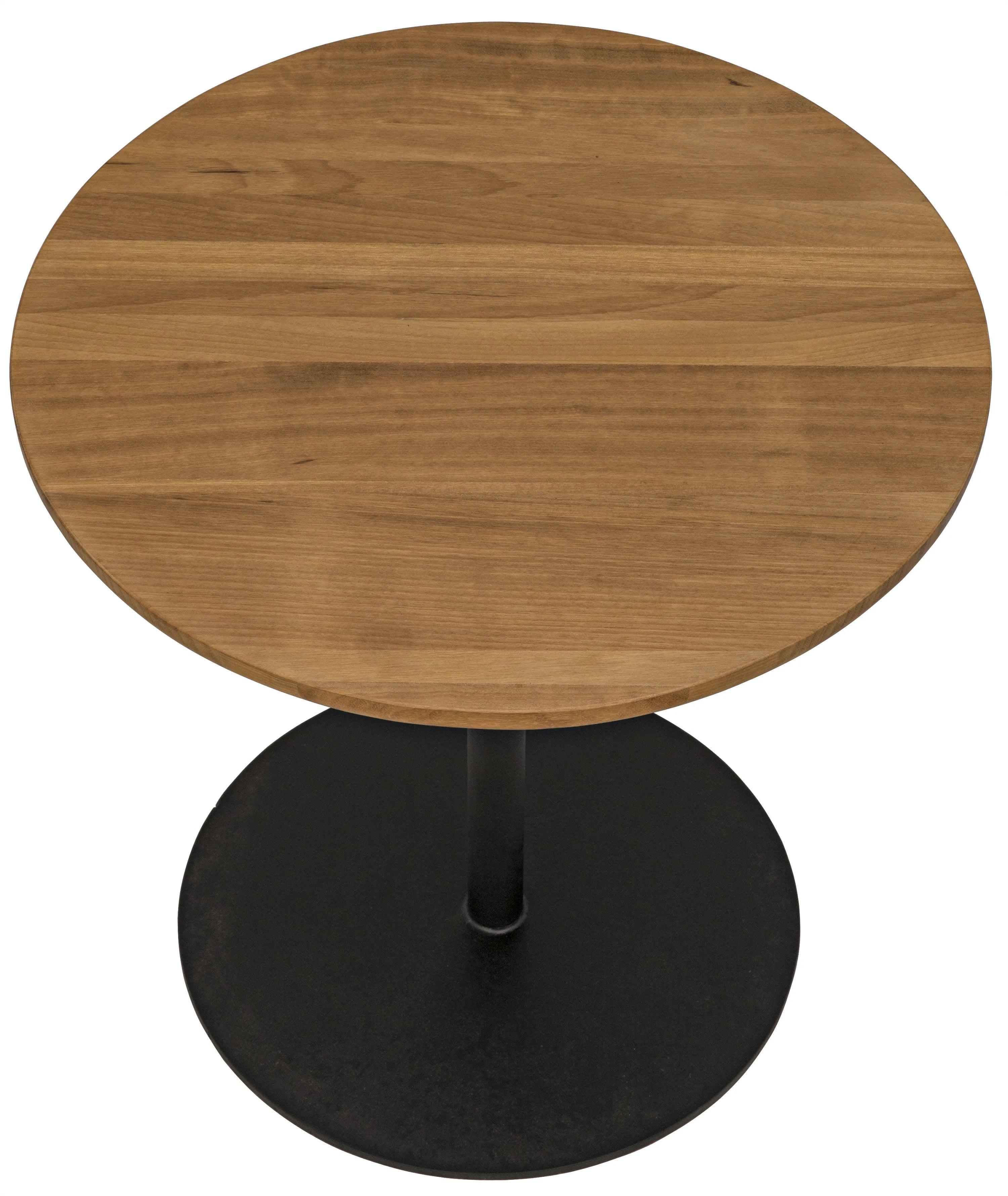 Ford Small Side Table, Gold Teak with Steel Base - Remutear