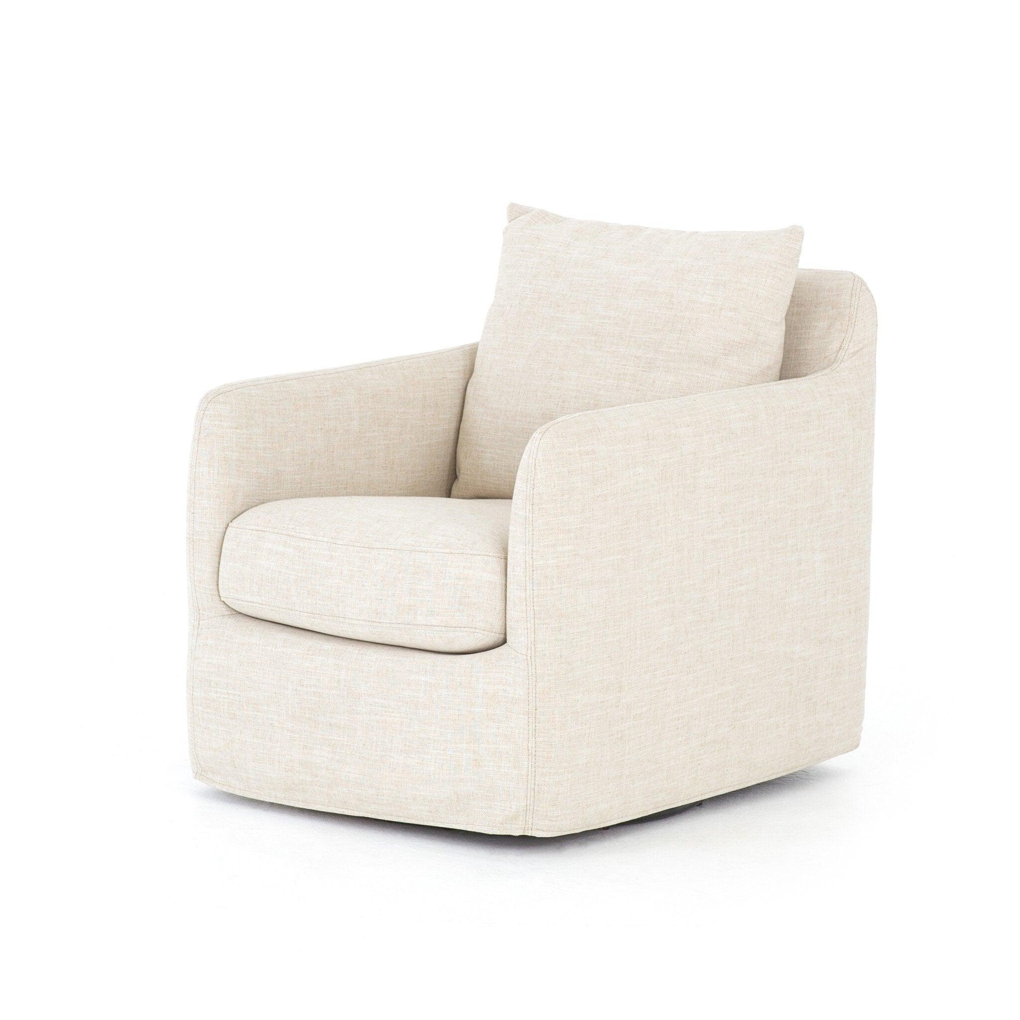 Banks Slipcover Swivel Chair - Remutear