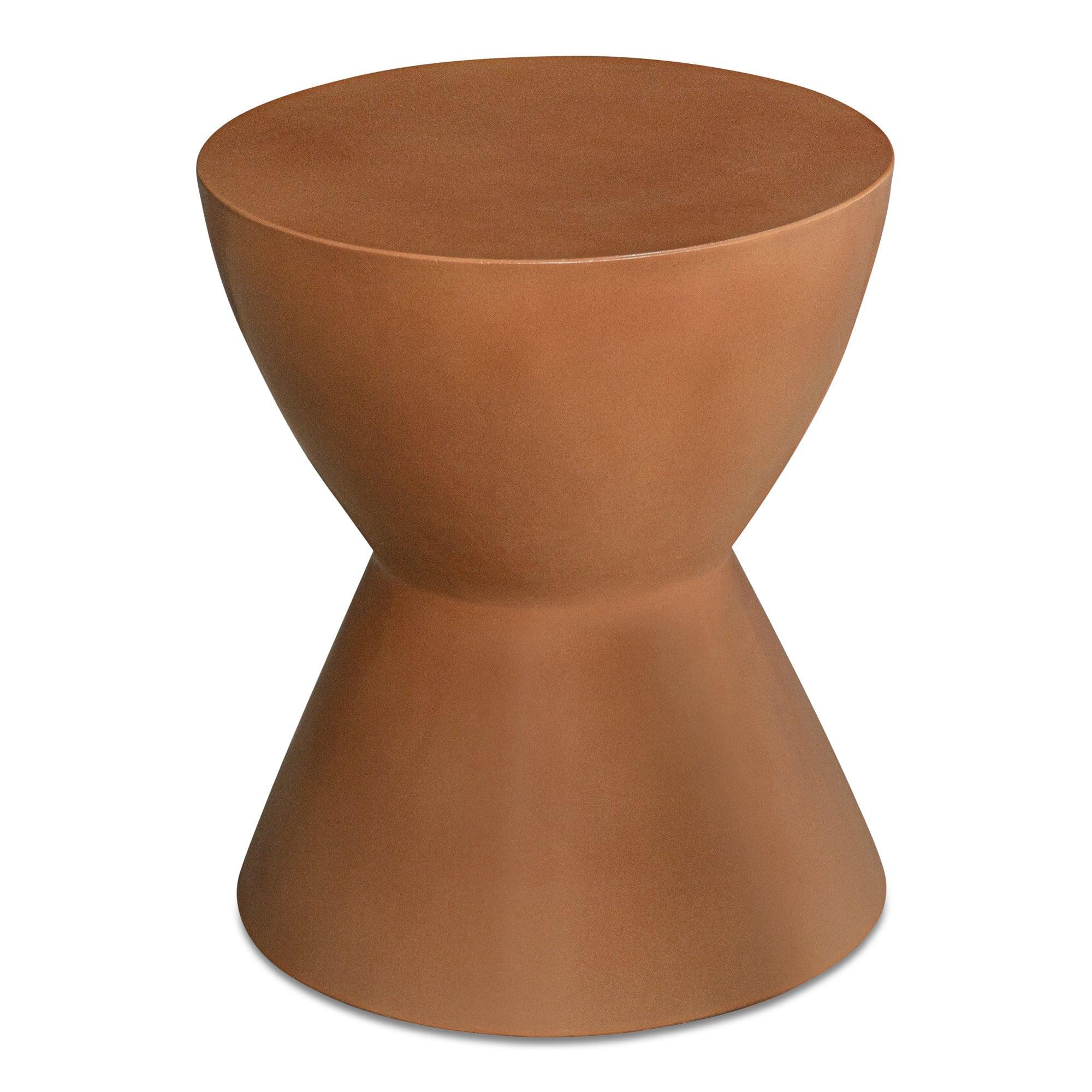 Hourglass Outdoor Stool Terracotta - Remutear