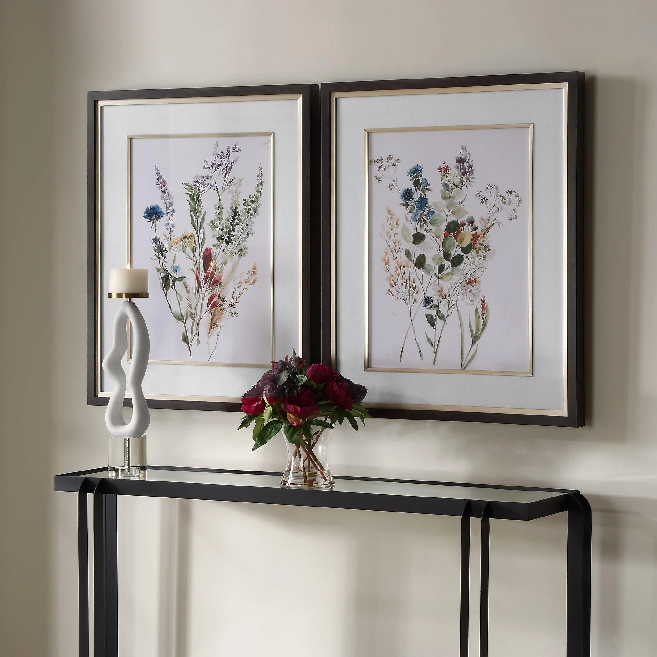 Delicate Flowers Framed Prints, S/2 - Remutear