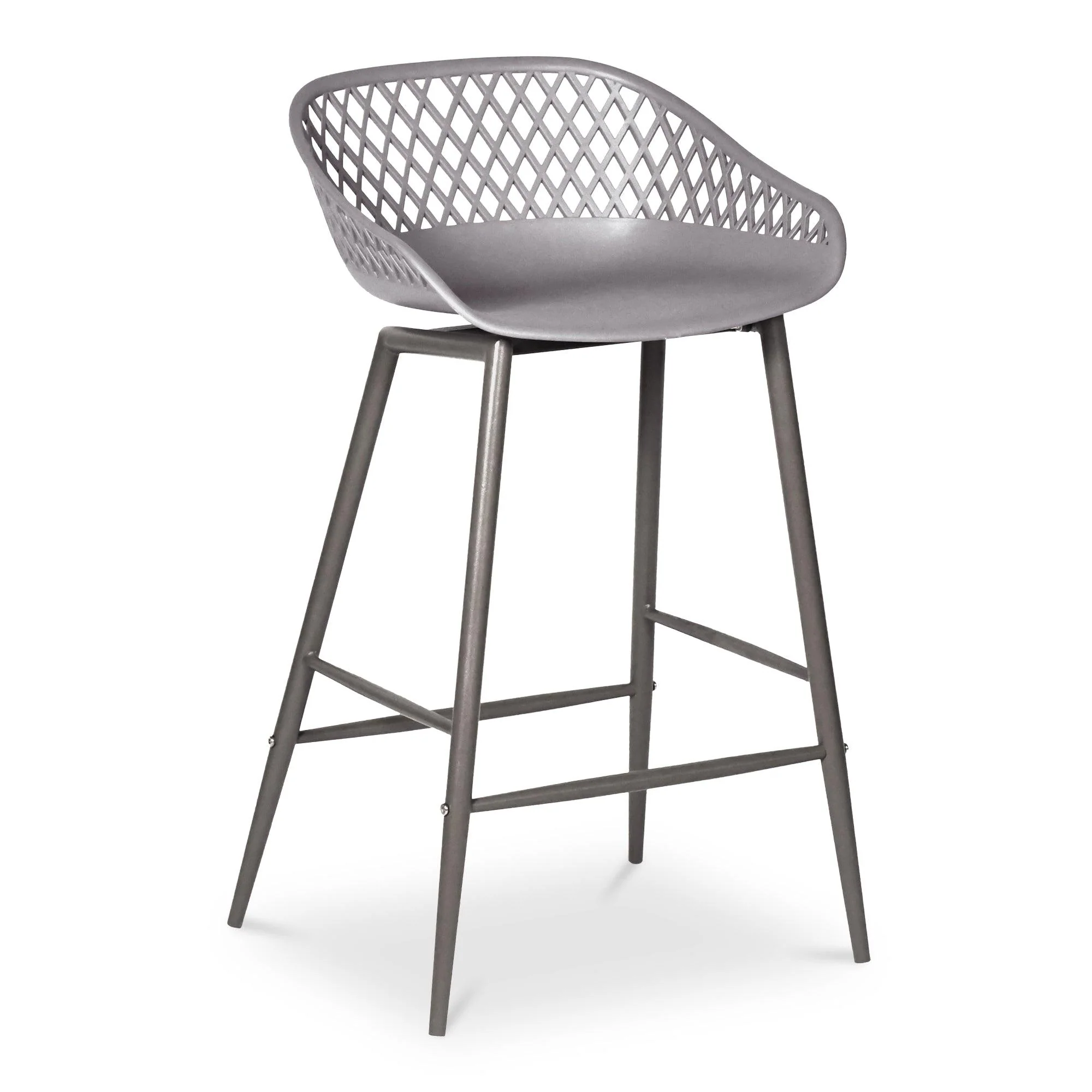 Piazza Outdoor Counter Stool Grey - Set Of Two - Remutear