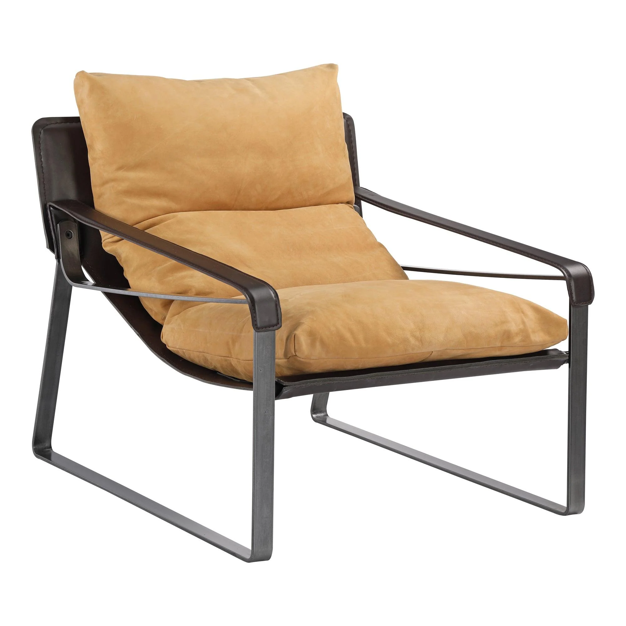 Connor Club Chair Sunbaked Tan Leather - Remutear