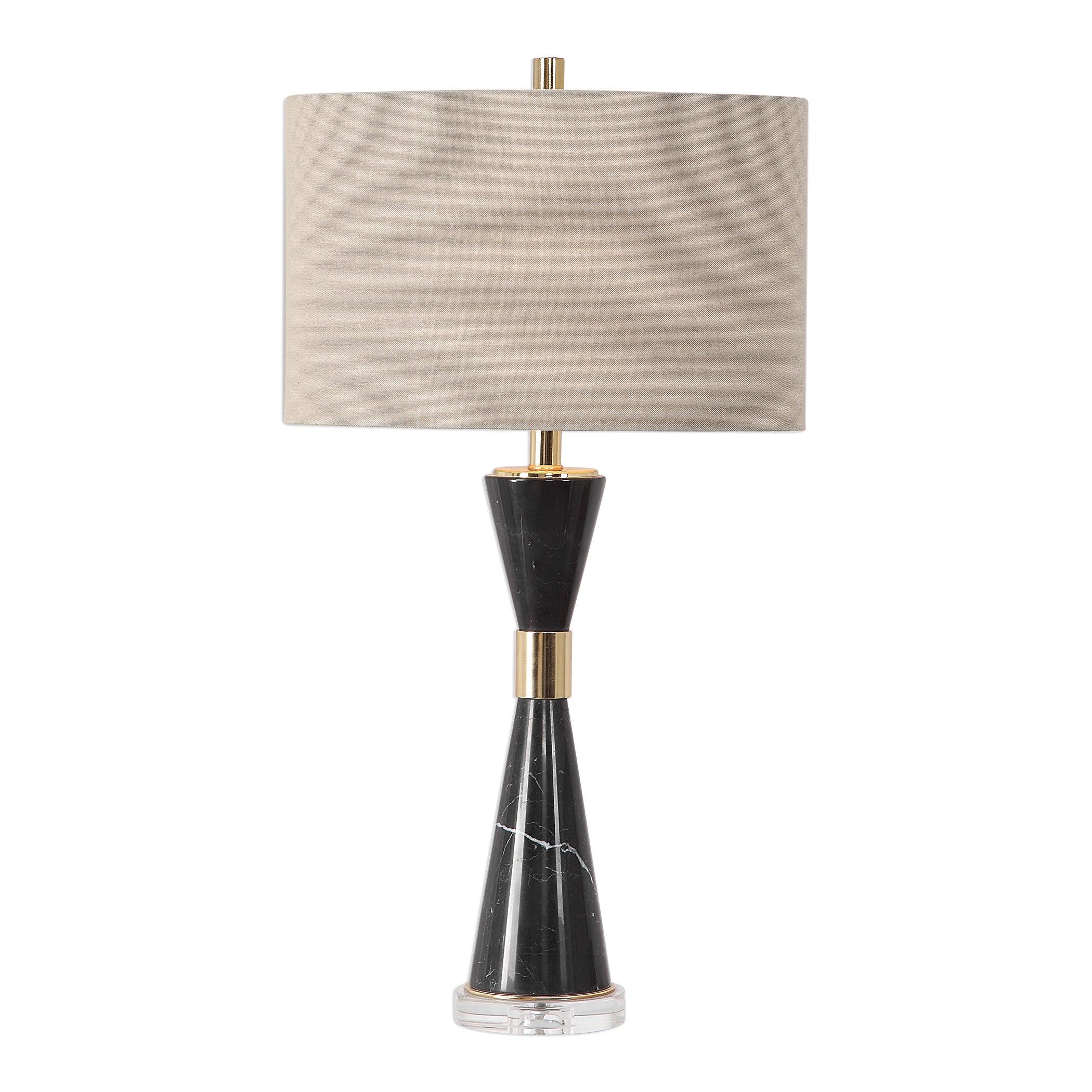 ALASTAIR BLACK MARBLE TABLE LAMP - Remutear