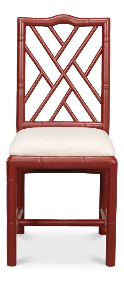 Brighton Bamboo Side Chair - Red - Set of 2 - Remutear