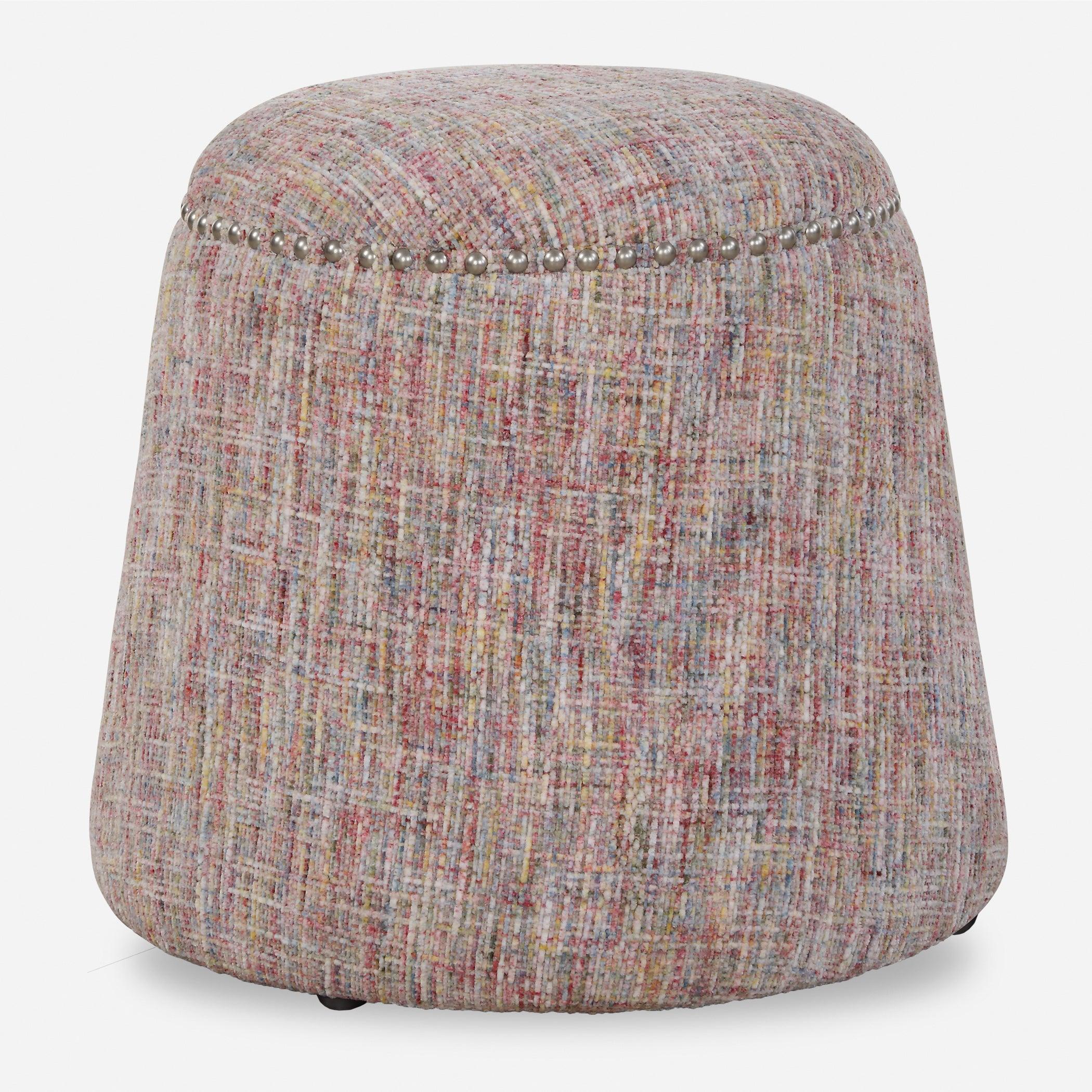 Gumdrop Confetti Chenille Ottoman - Remutear