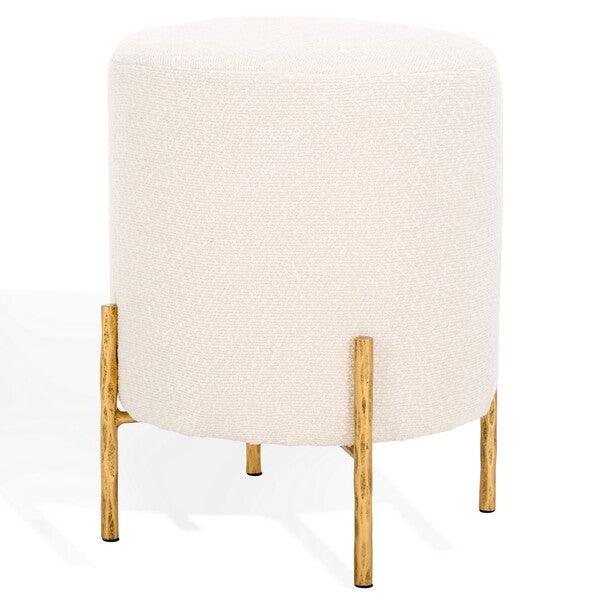 Jessa Round Boucle Ottoman - Remutear