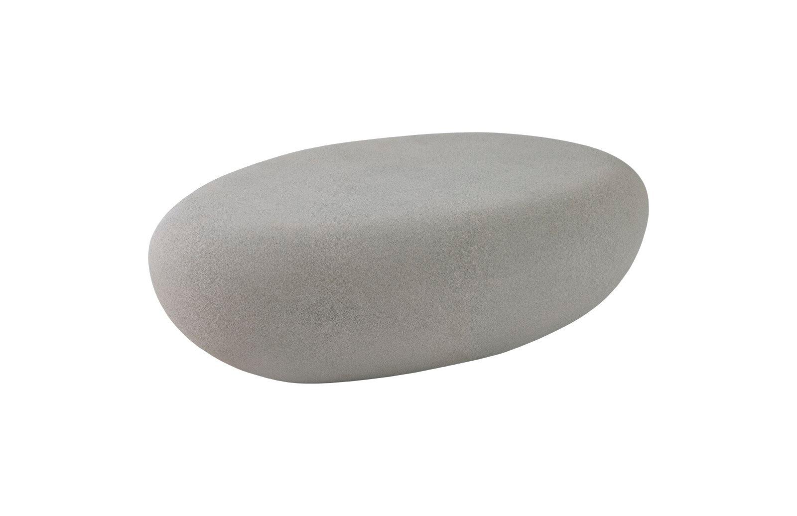 River Stone Coffee Table, Large, Dark Granite - Remutear