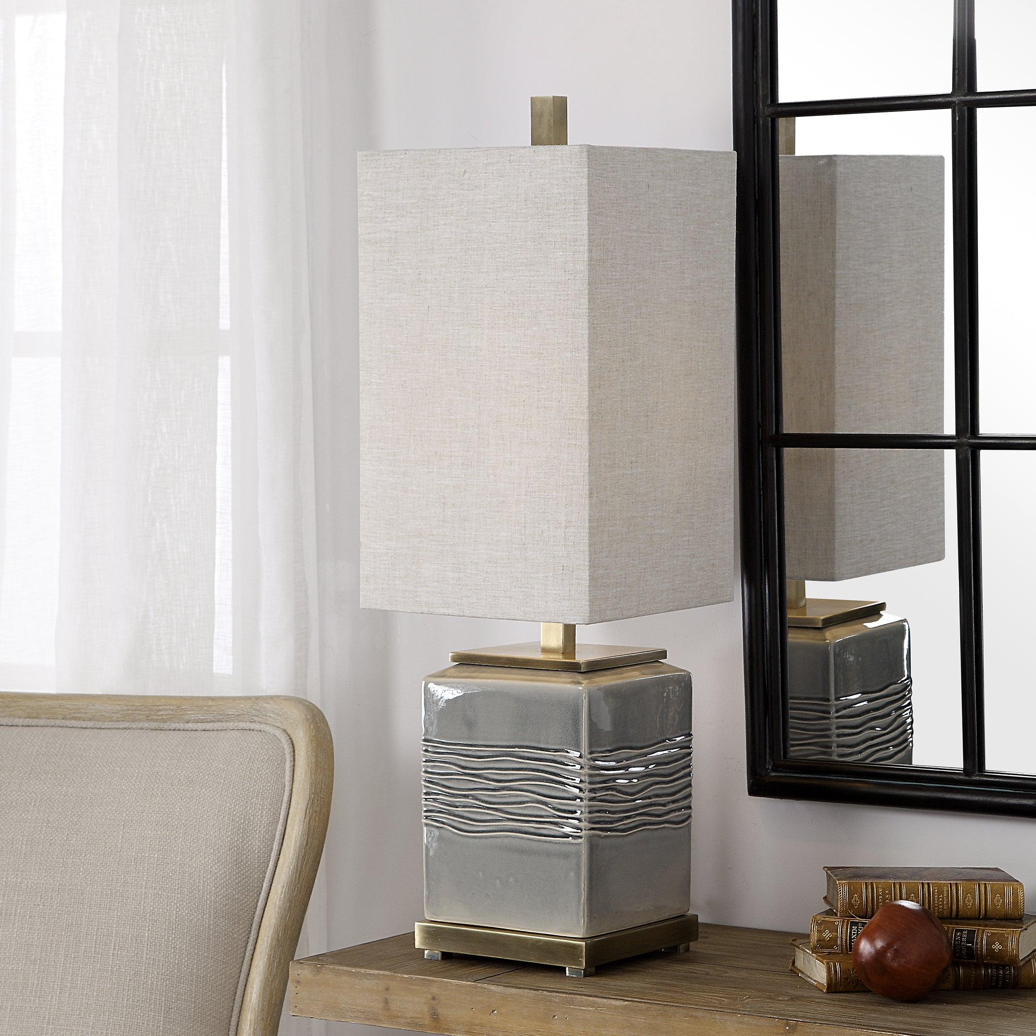 Covey Gray Glaze Buffet Lamp - Remutear
