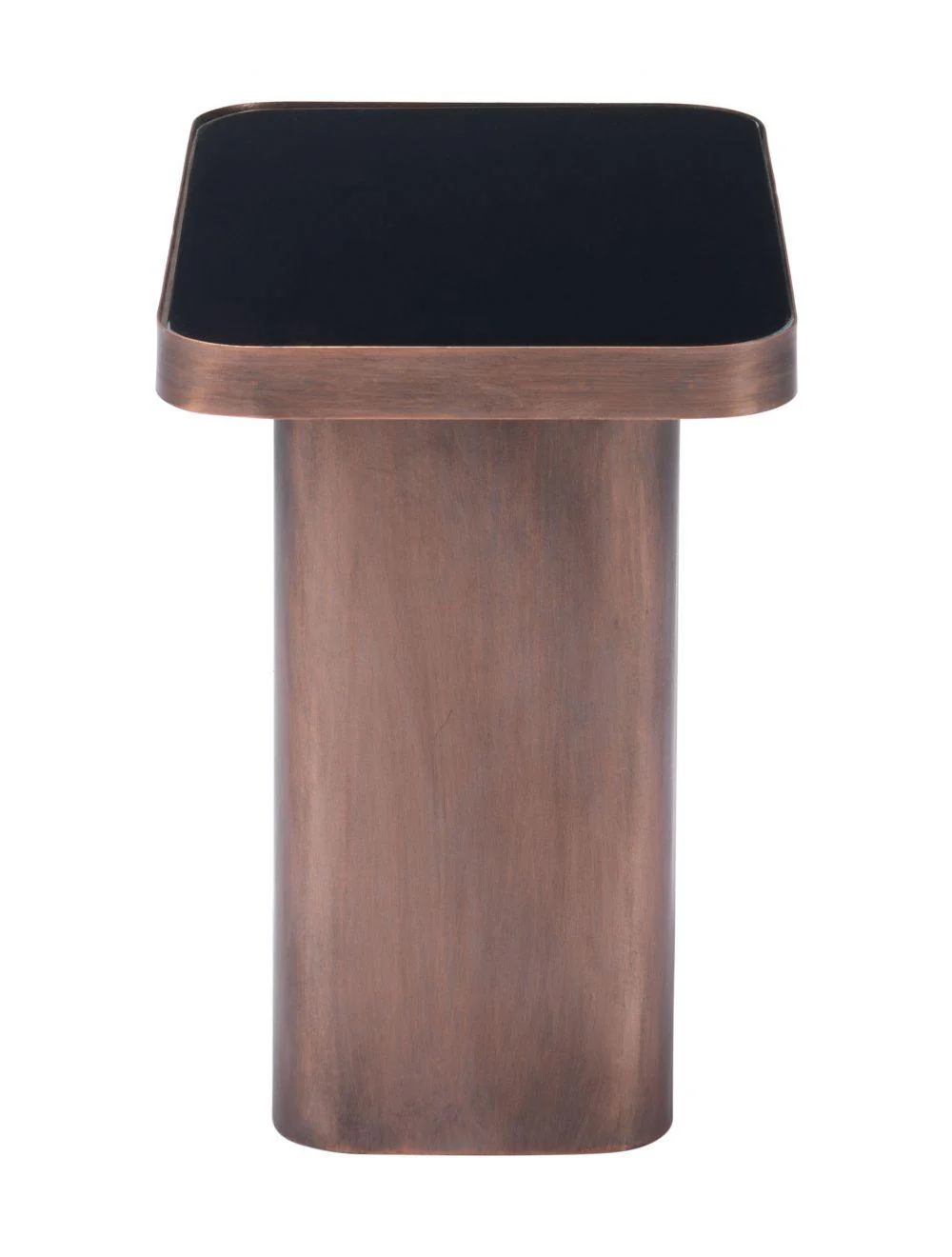 Marcos Side Table Black & Antique Bronze - Remutear
