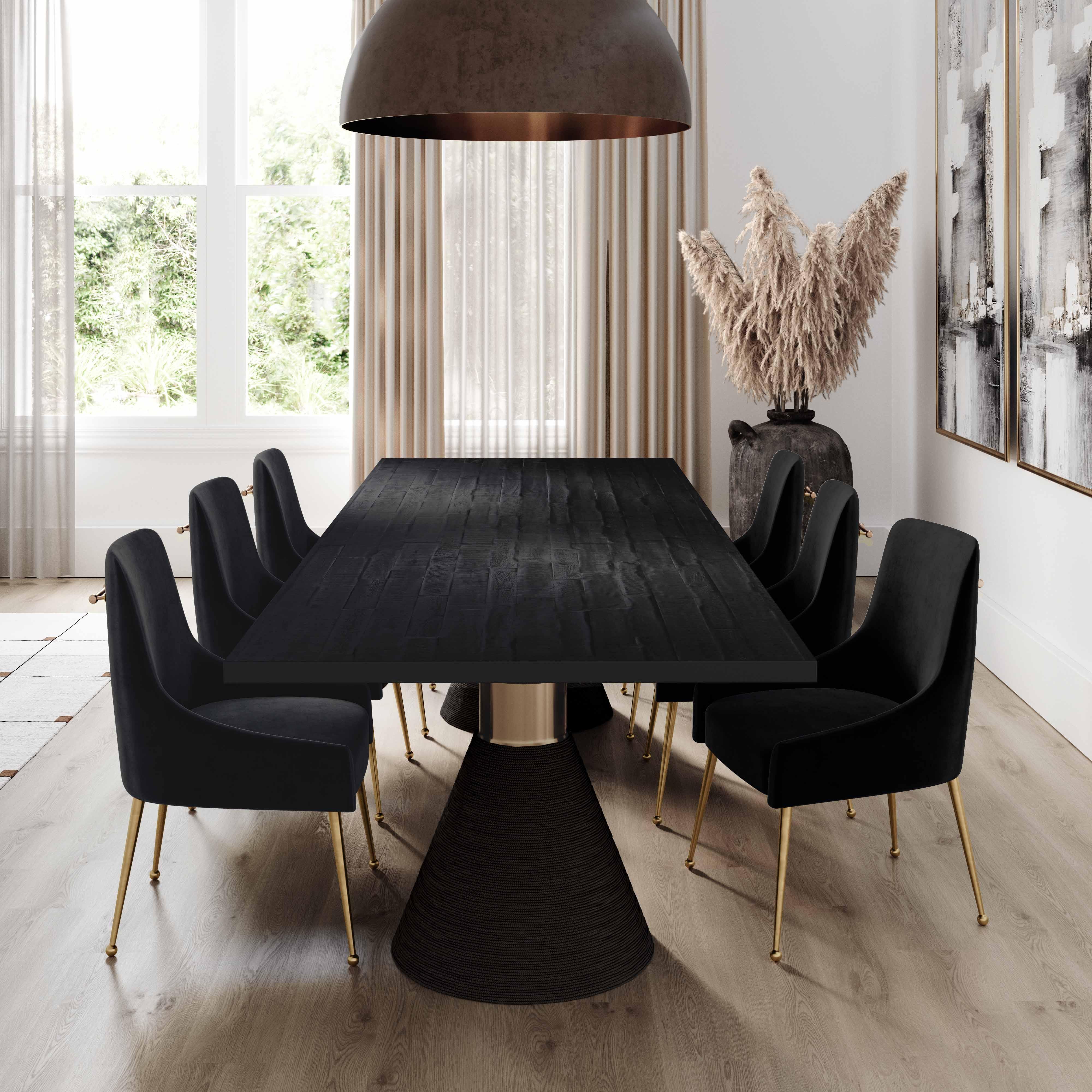 Rishi Black Rope Rectangular Table - Remutear
