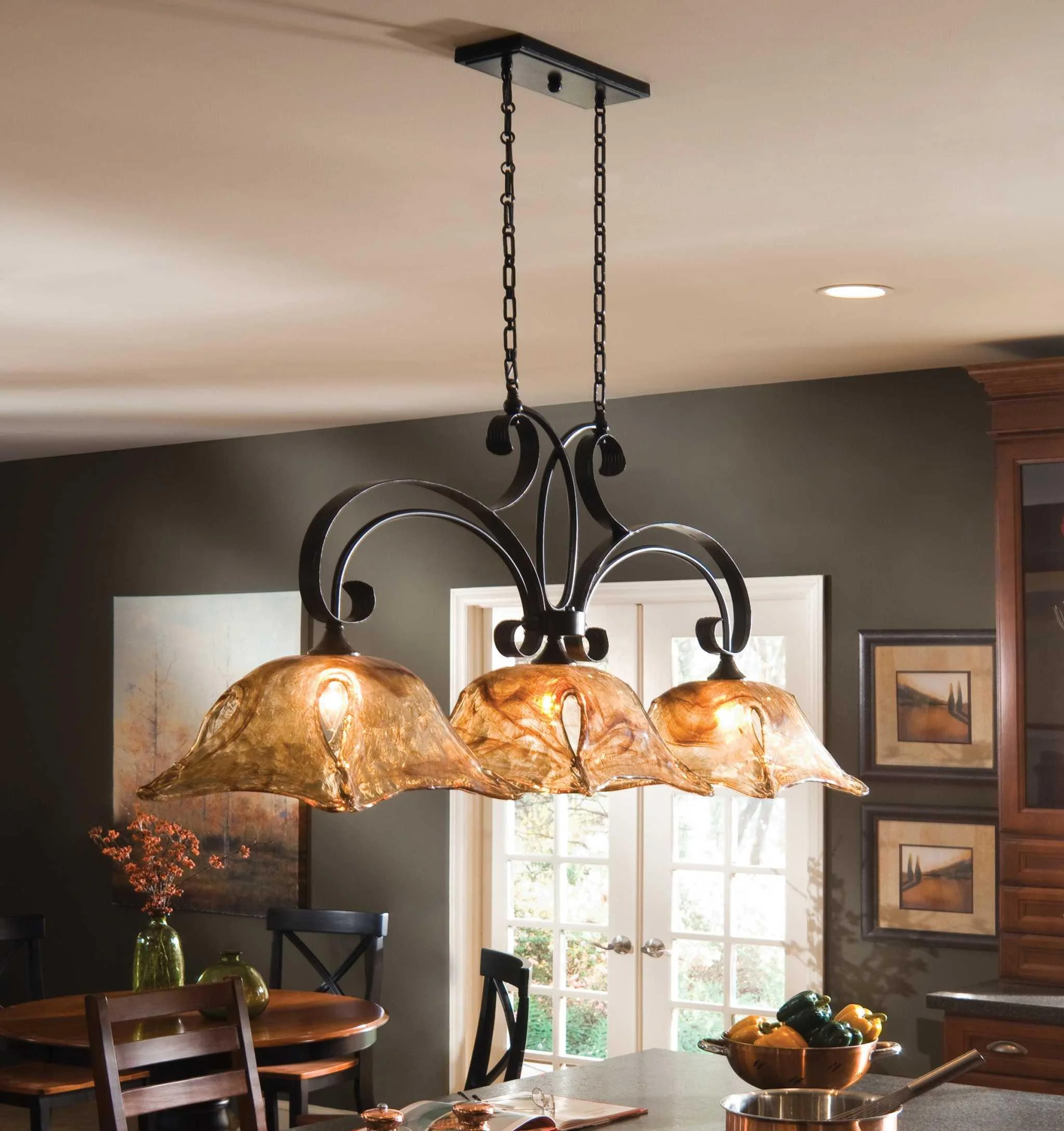 Vetraio 3 Lt Bronze Kitchen Island Light - Remutear
