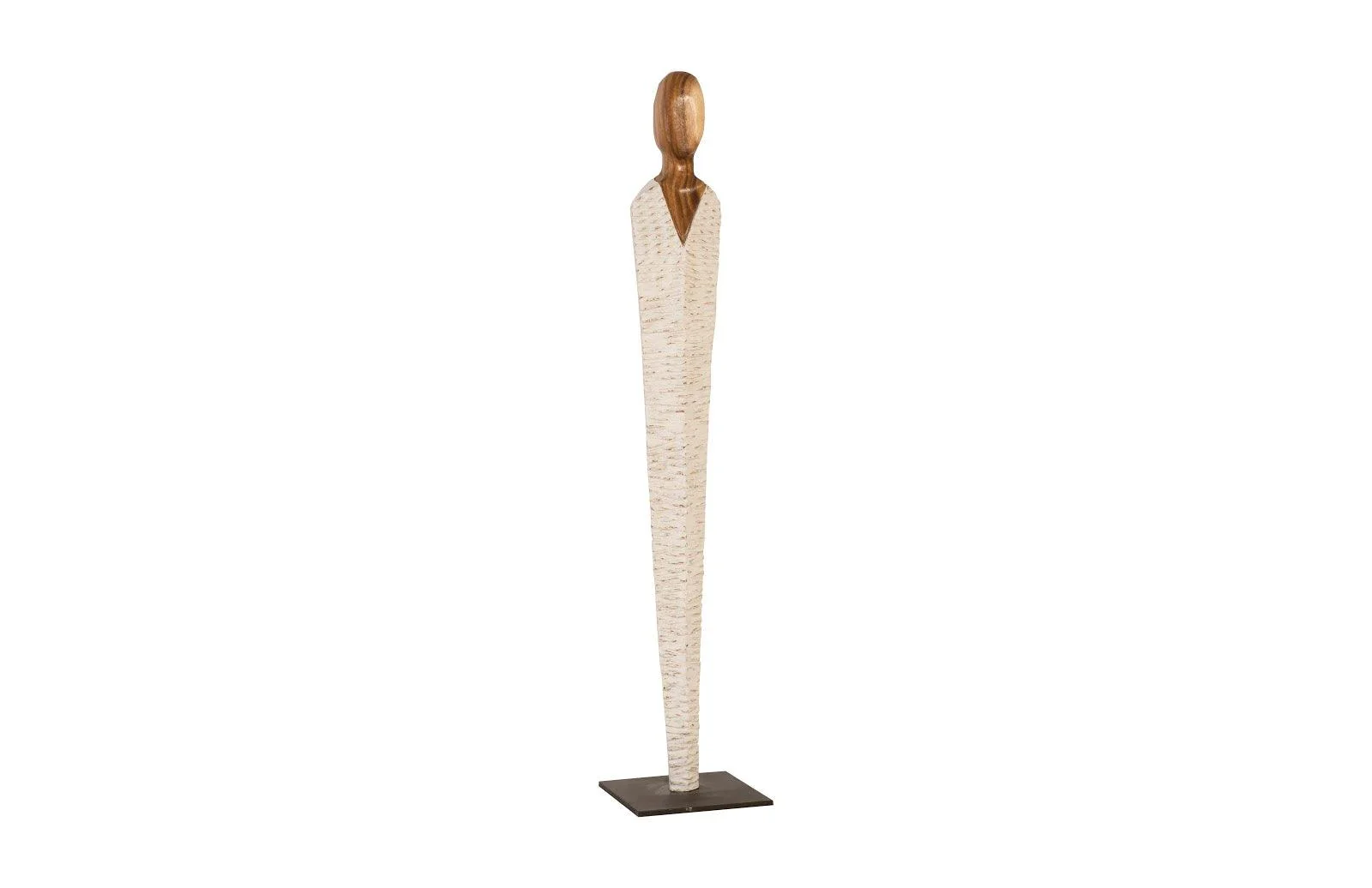 Vested Female Sculpture, Medium, Chamcha, Natural, White, Gold - Remutear