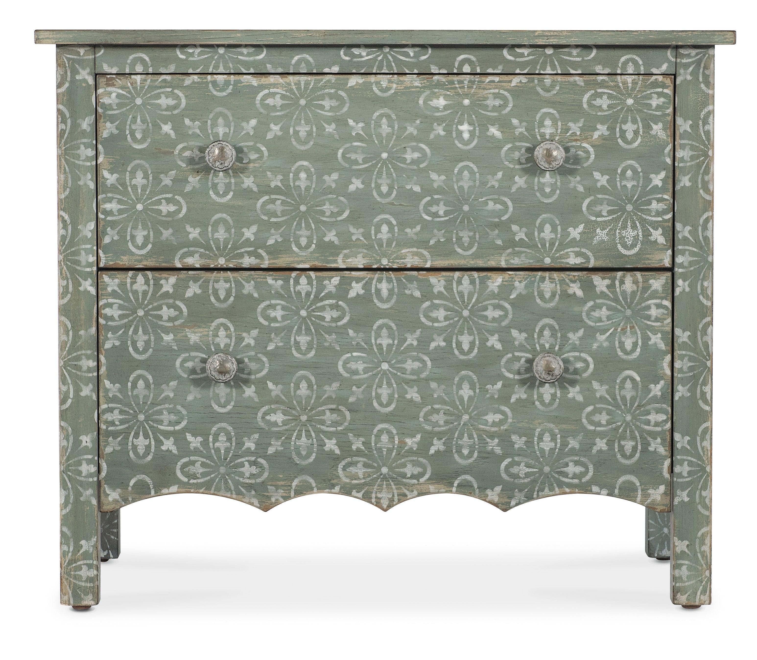 Americana Two-Drawer Nightstand - Antique Green - Remutear