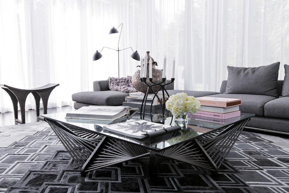 Geo Cocktail Table, Square, Dark Brown - Remutear