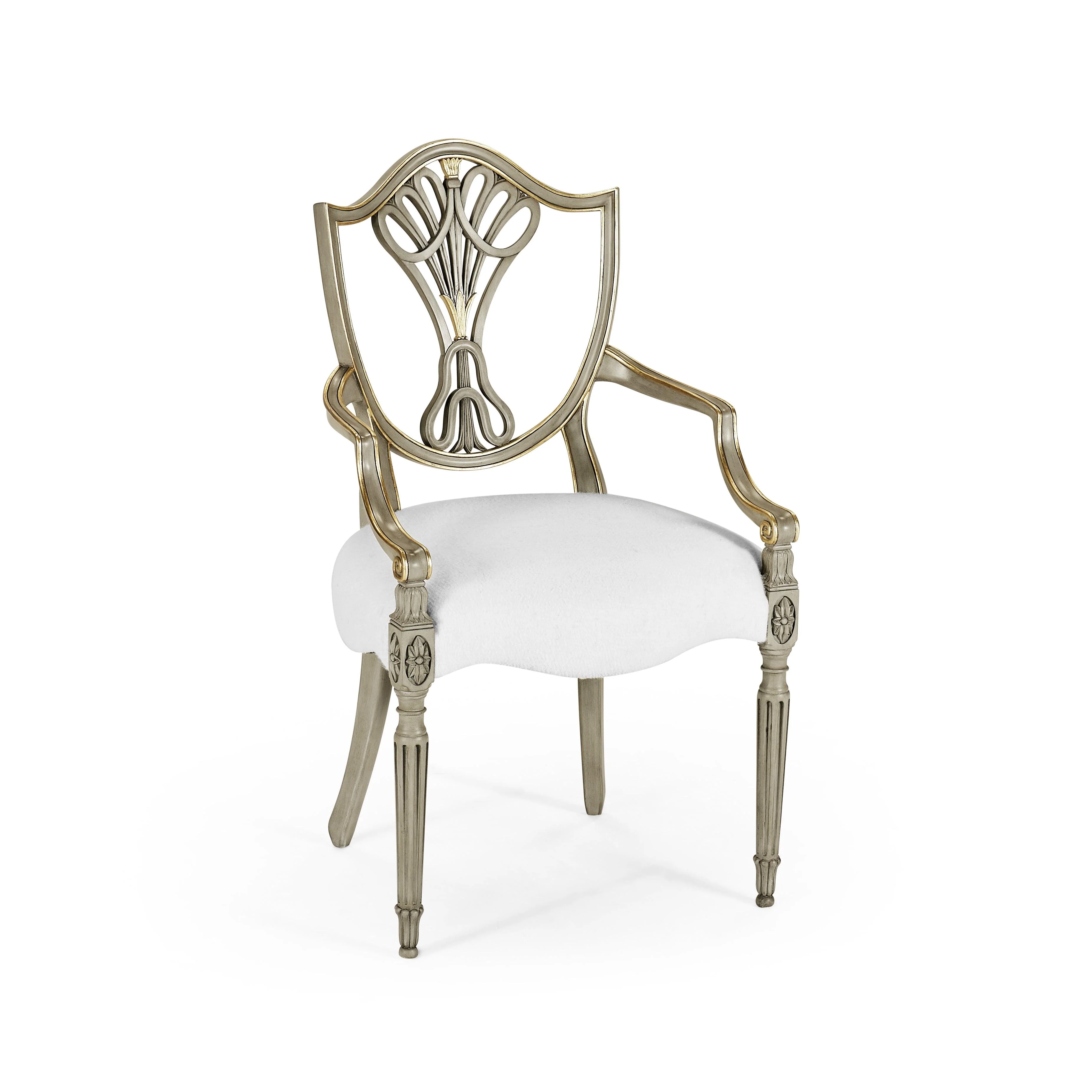 Buckingham Shield Back Painted Arm Chair - Remutear