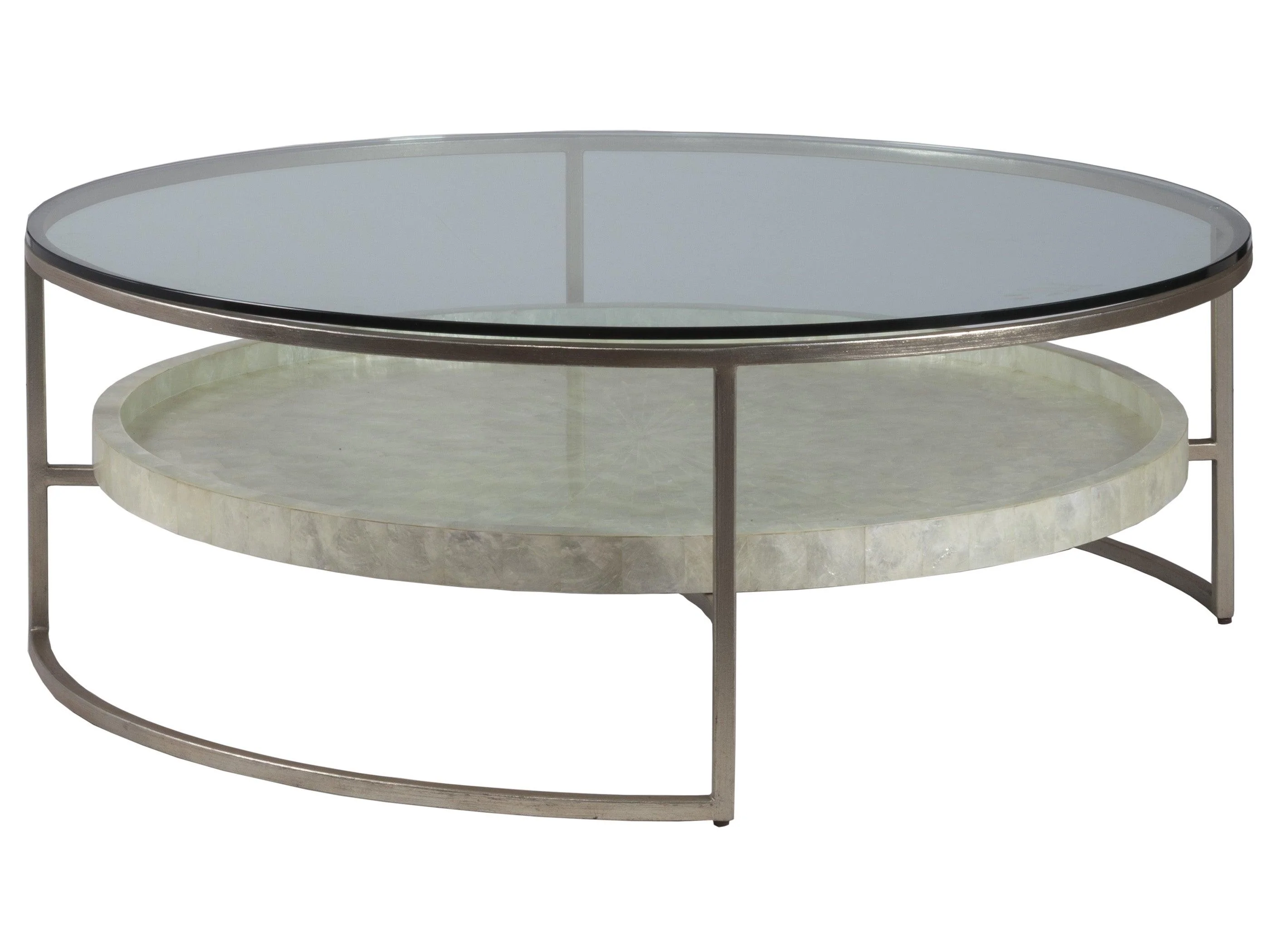 Signature Designs Cumulus Capiz Large Round Cocktail Table - Remutear