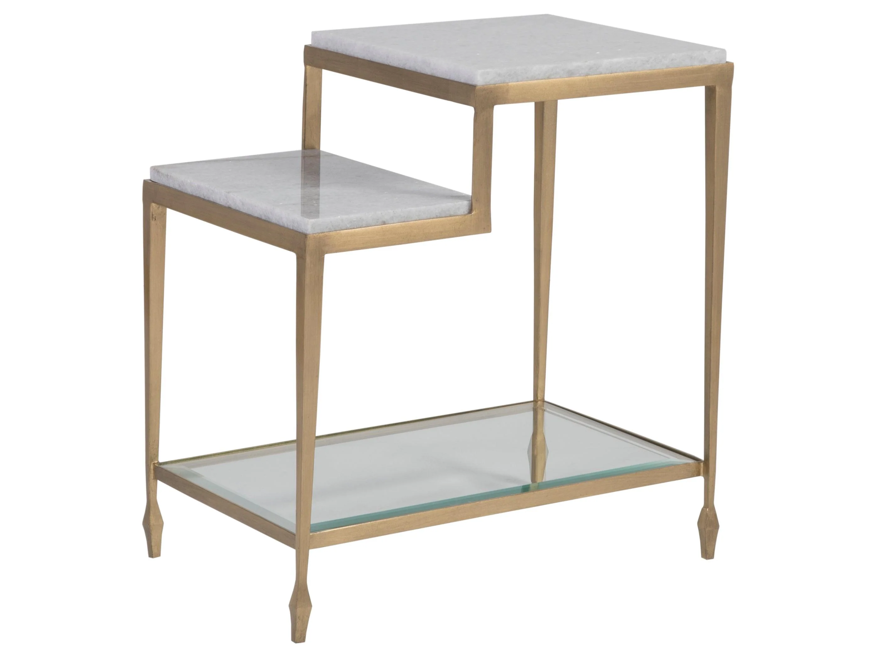 Signature Designs Sashay Gold Rectangular End Table - Remutear