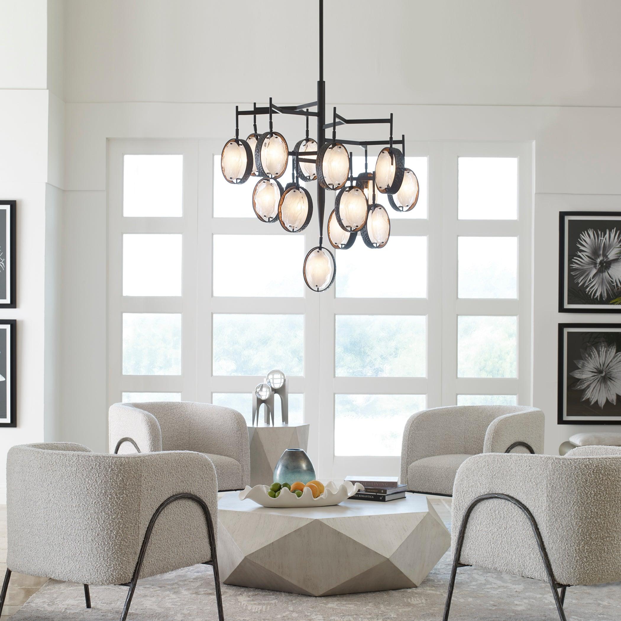 MAXIN 15 LIGHT LARGE BRONZE CHANDELIER - Remutear