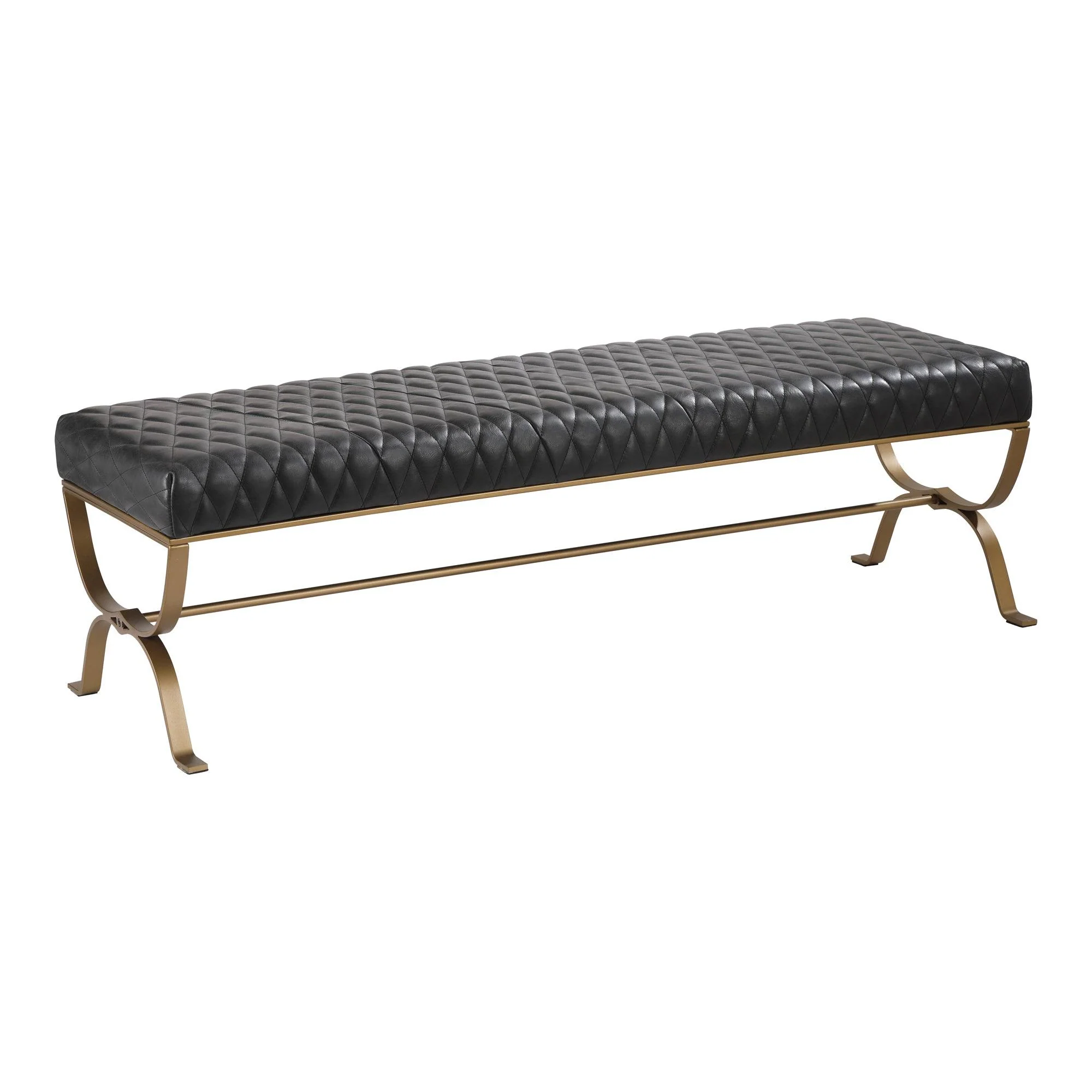 Teatro Bench Onyx Black Leather - Remutear