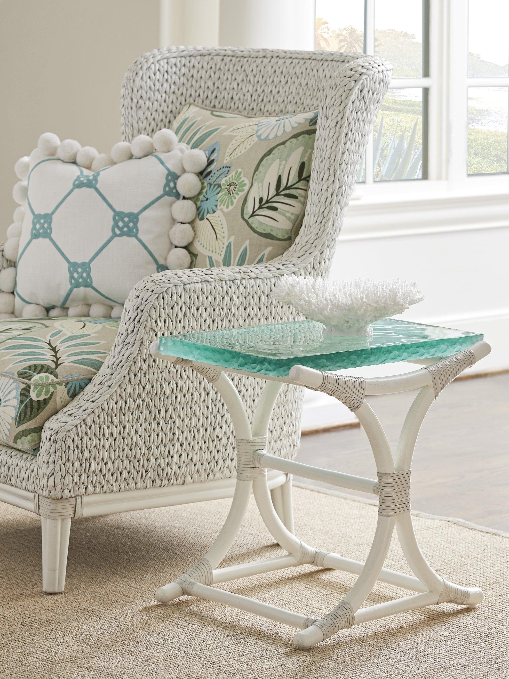 Ocean Breeze Dania Sea Glass End Table - Remutear