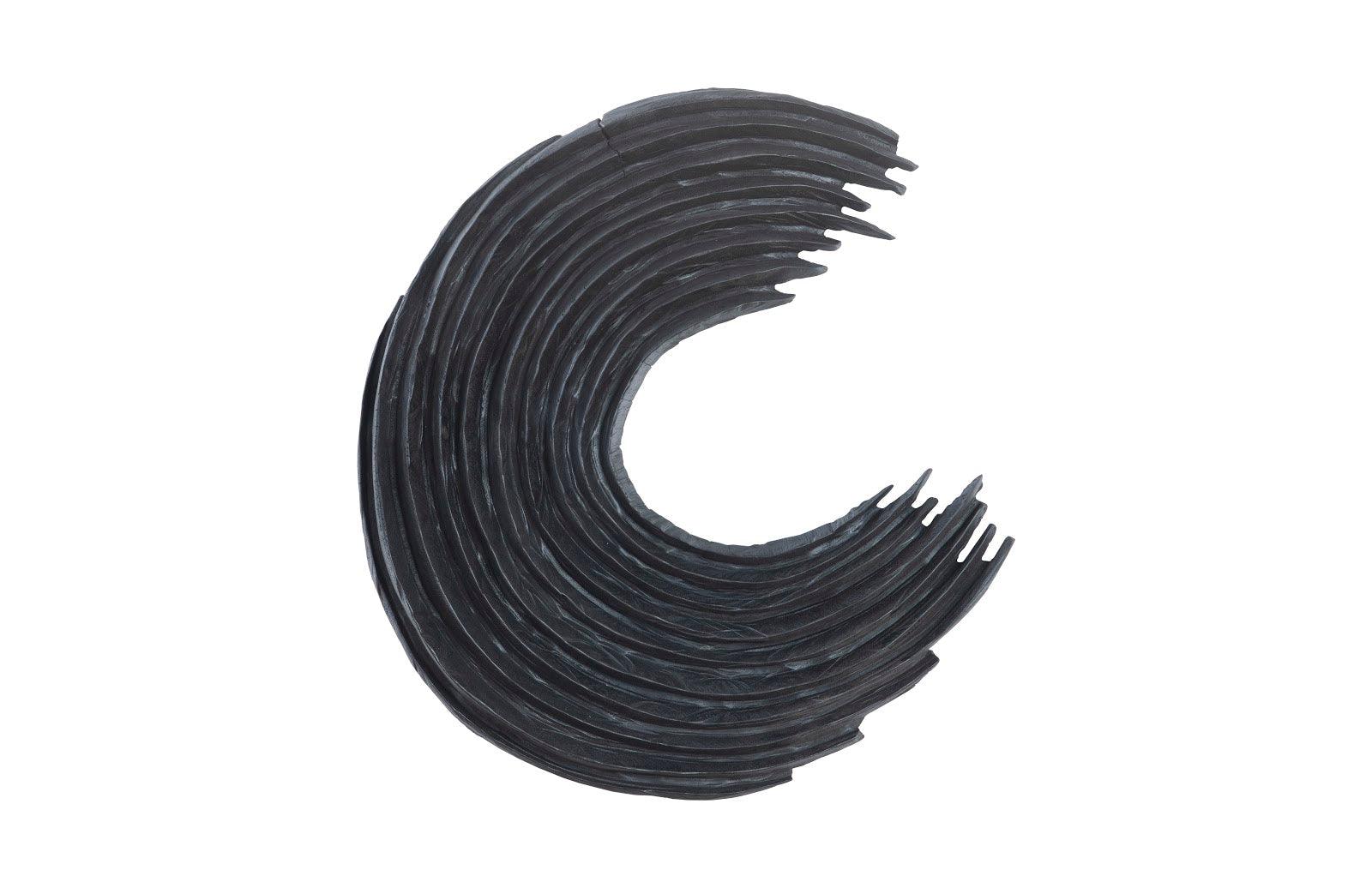 Swoop Wall Art , Black Wood , Large - Remutear