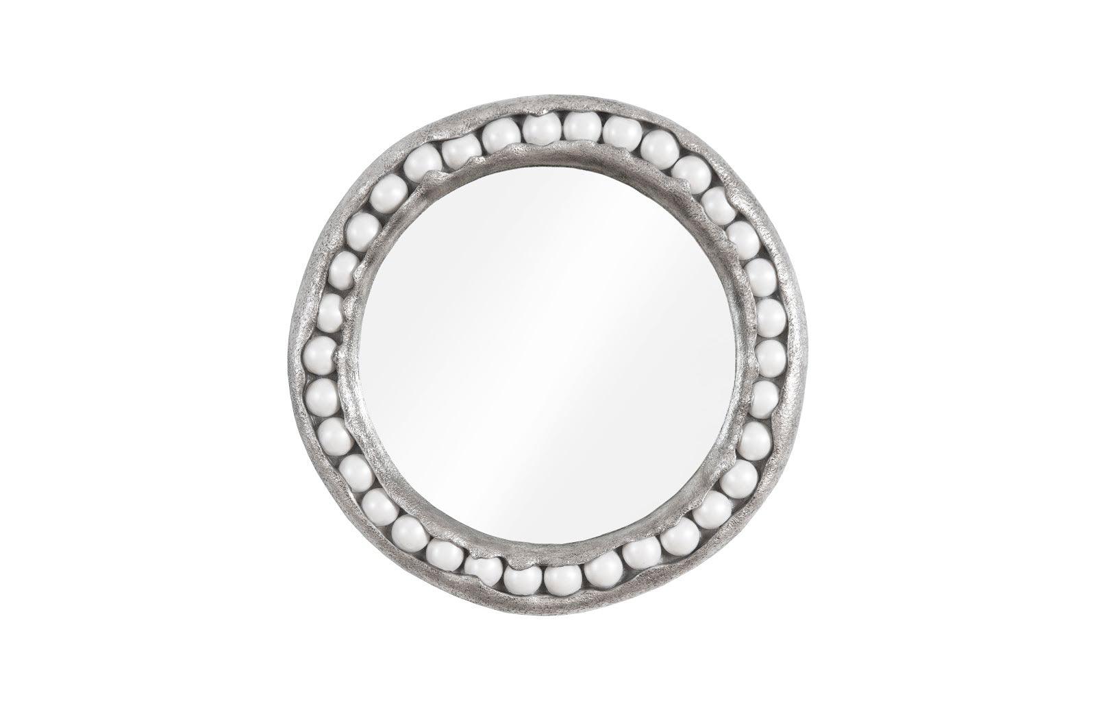 Pearl Mirror, Silver Leaf, Round - Remutear