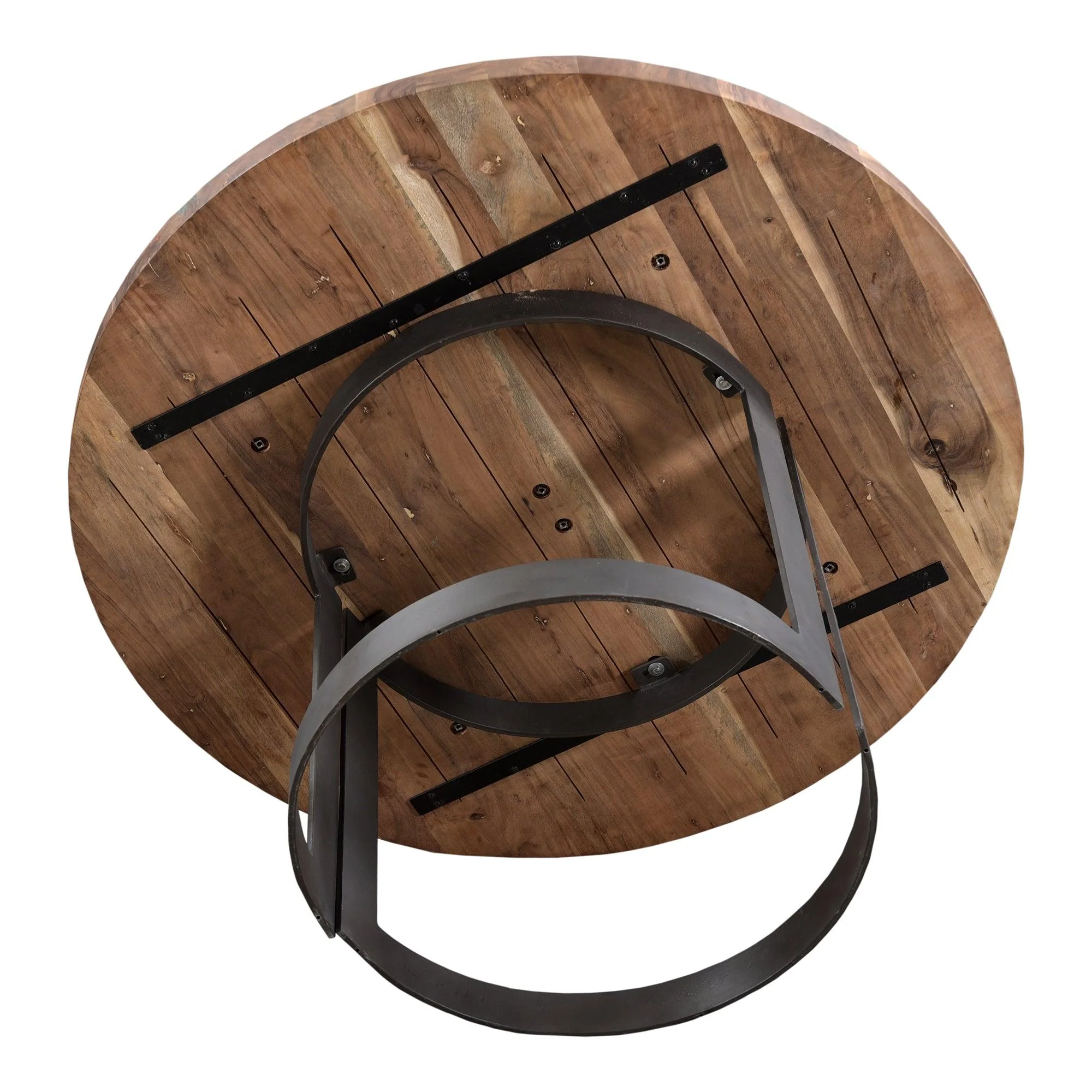Bent Round Dining Table 54In Smoked - Remutear
