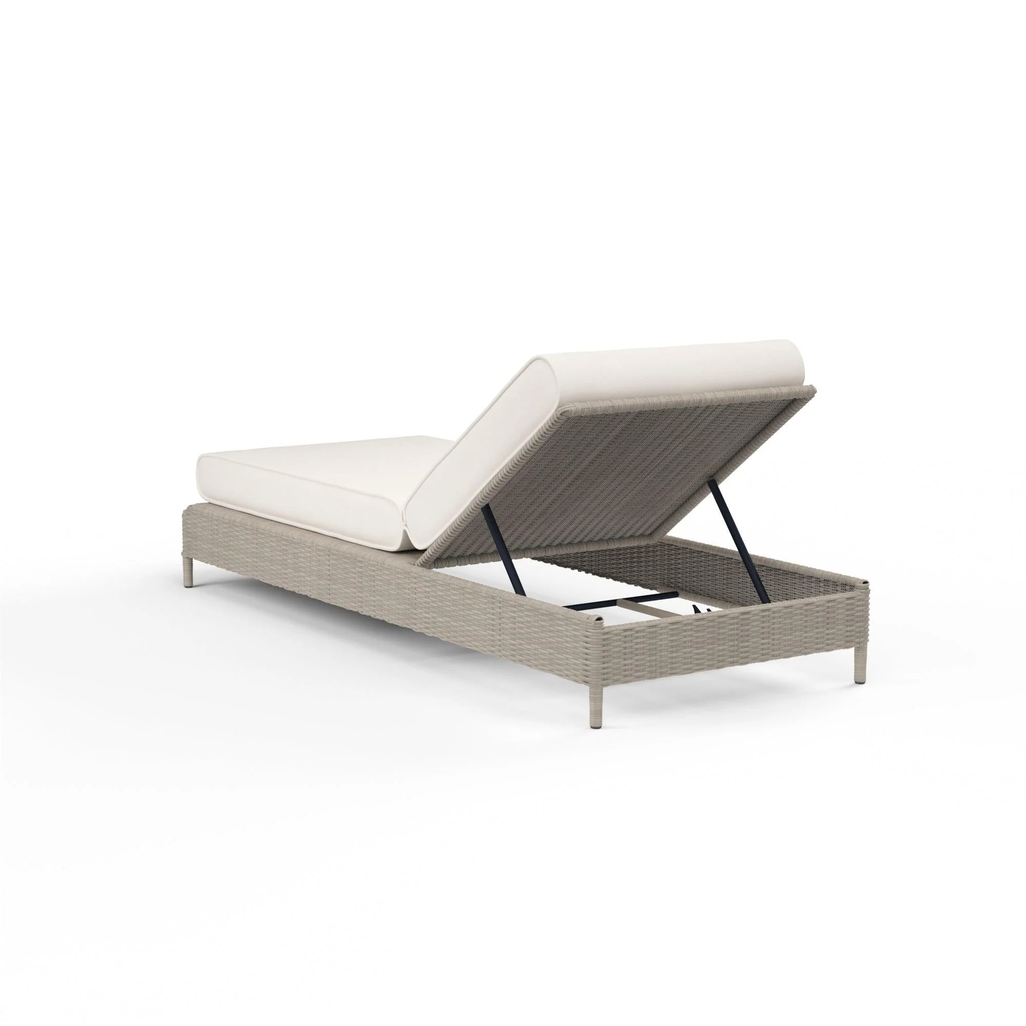 Manhattan Adjustable Chaise in Linen Canvas w/ Self Welt - Remutear
