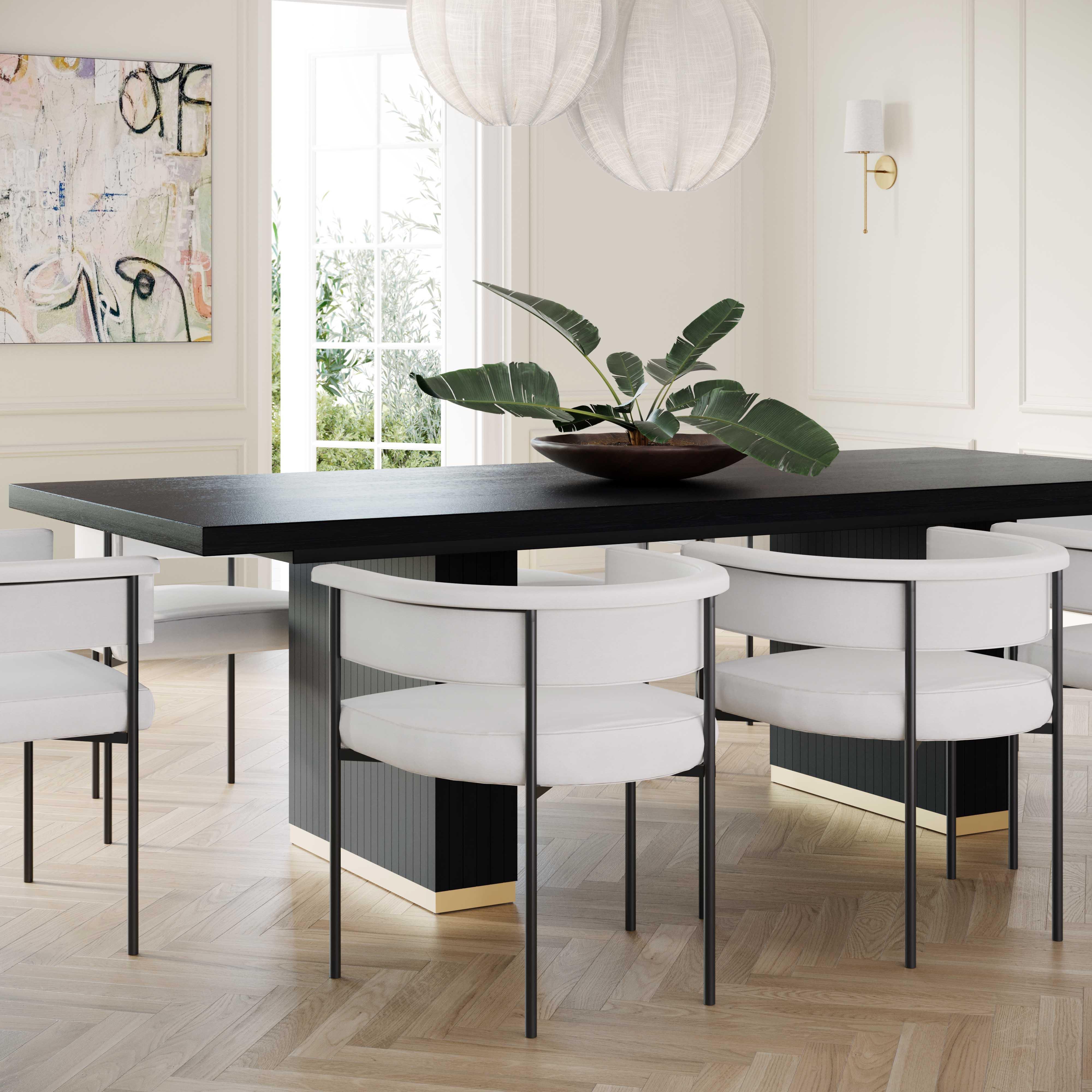 Chelsea Black Oak Rectangular Dining Table - Remutear