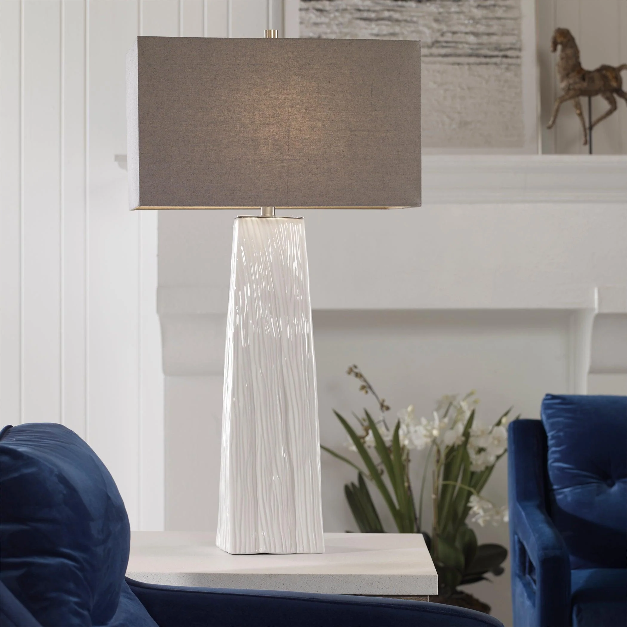 SYCAMORE WHITE TABLE LAMP - Remutear