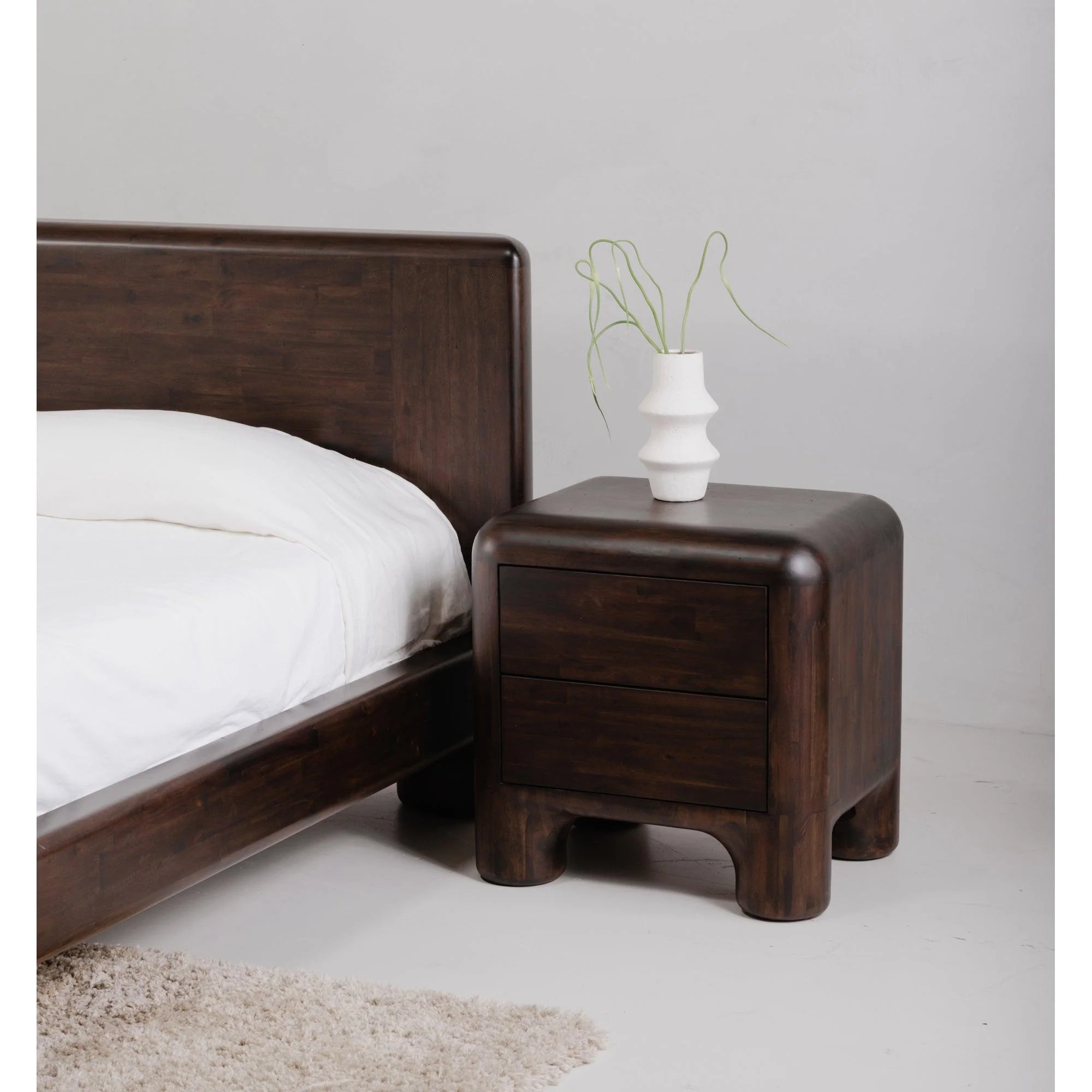 Rowan Nightstand Dark Brown - Remutear