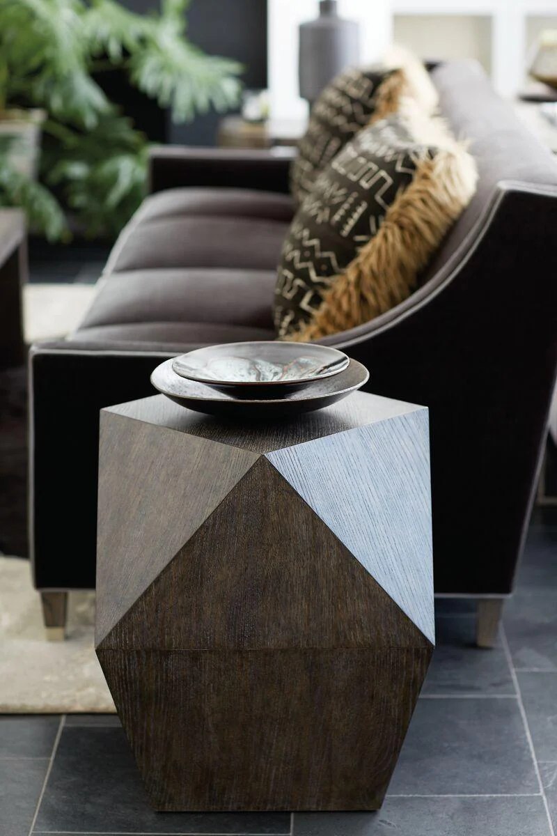 LINEA SIDE TABLE BROWM SQUARE - Remutear