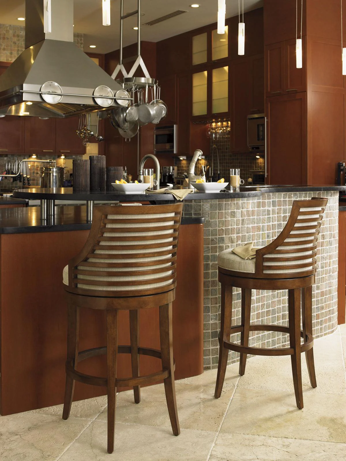 Ocean Club Cabana Swivel Bar Stool - Remutear