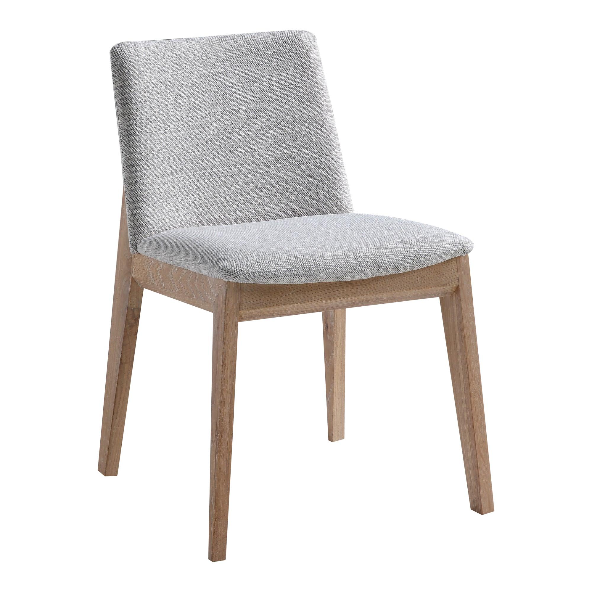 Deco Oak Dining Chair Light Grey - Set Of Two - Remutear