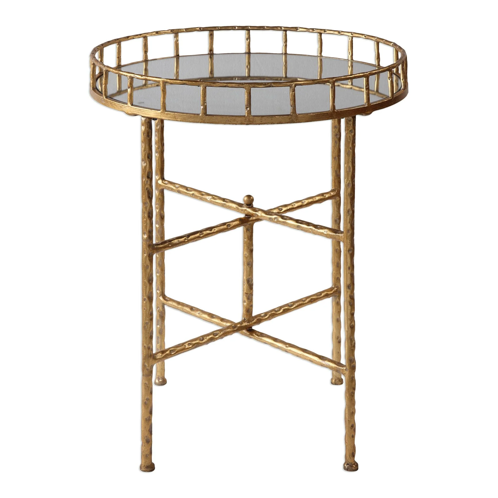 TILLY BRIGHT GOLD ACCENT TABLE - Remutear